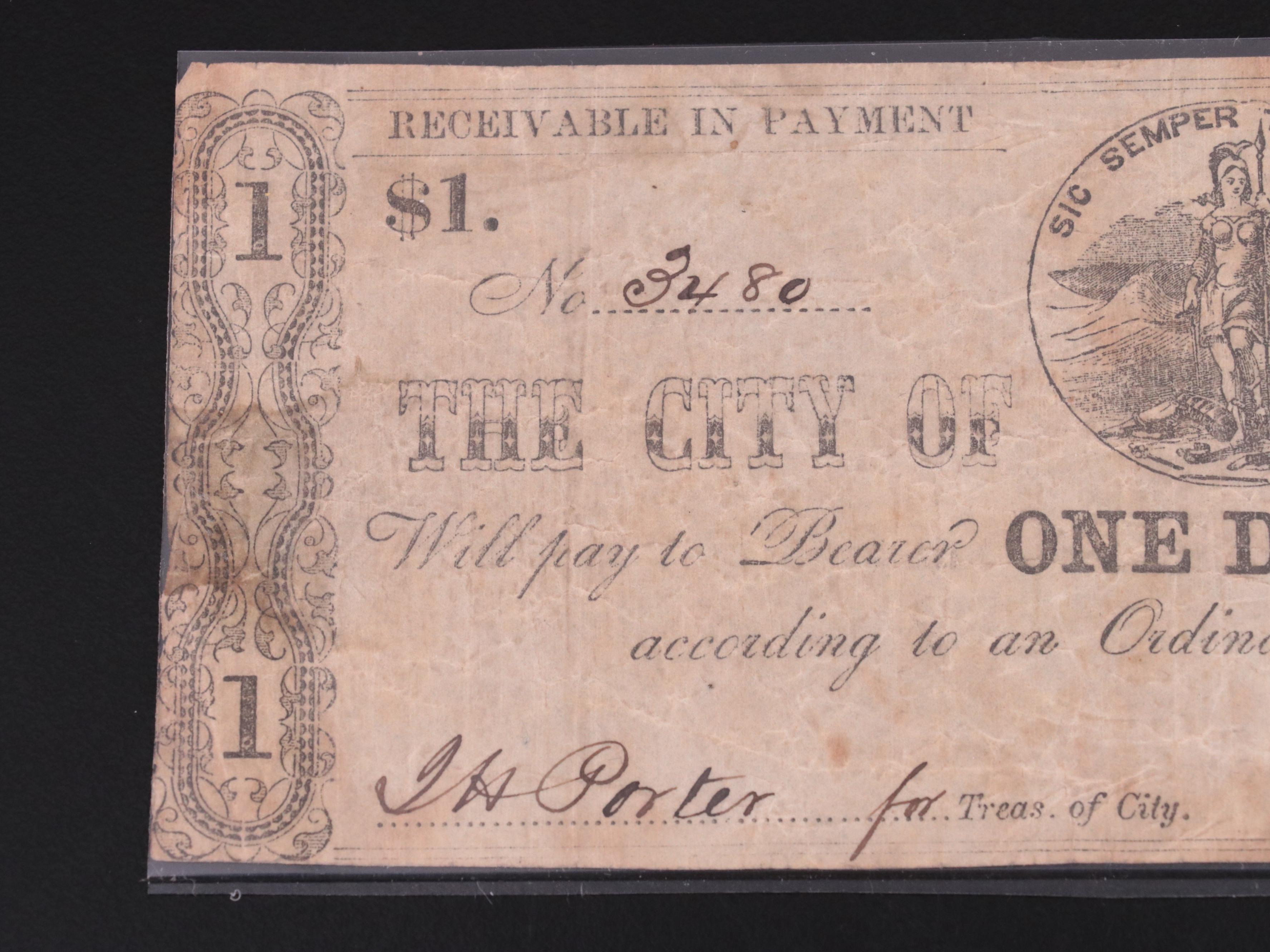 Three Obsolete 19th Century Banknotes