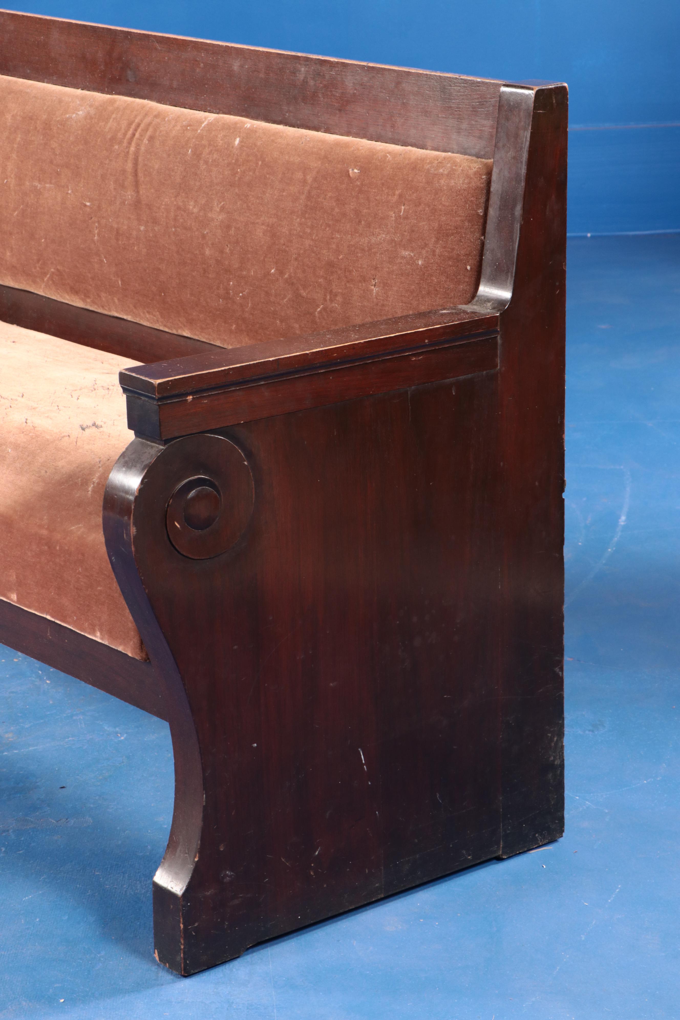 Victorian Mahogany Church Pew, Late 19th Century
