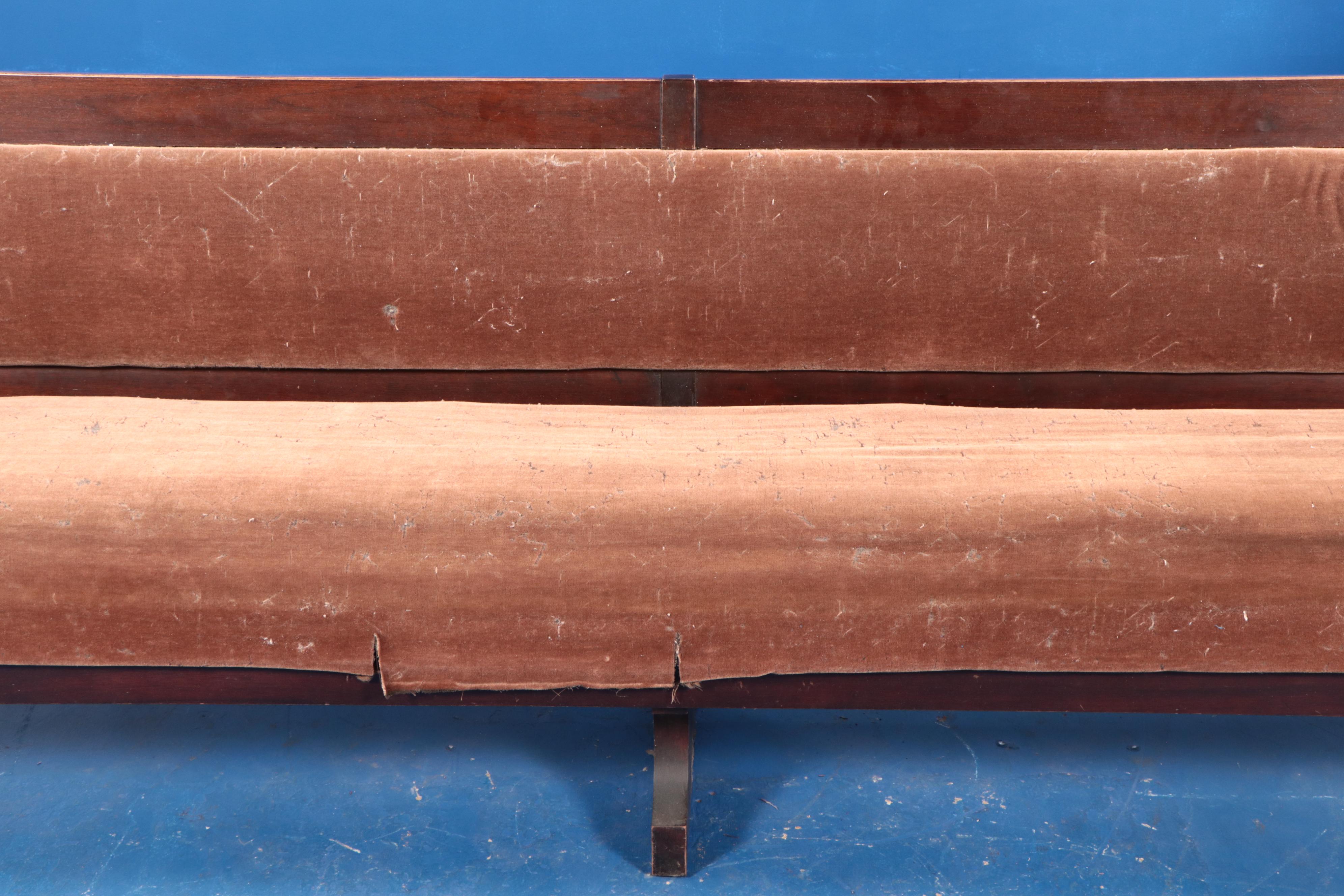 Victorian Mahogany Church Pew, Late 19th Century