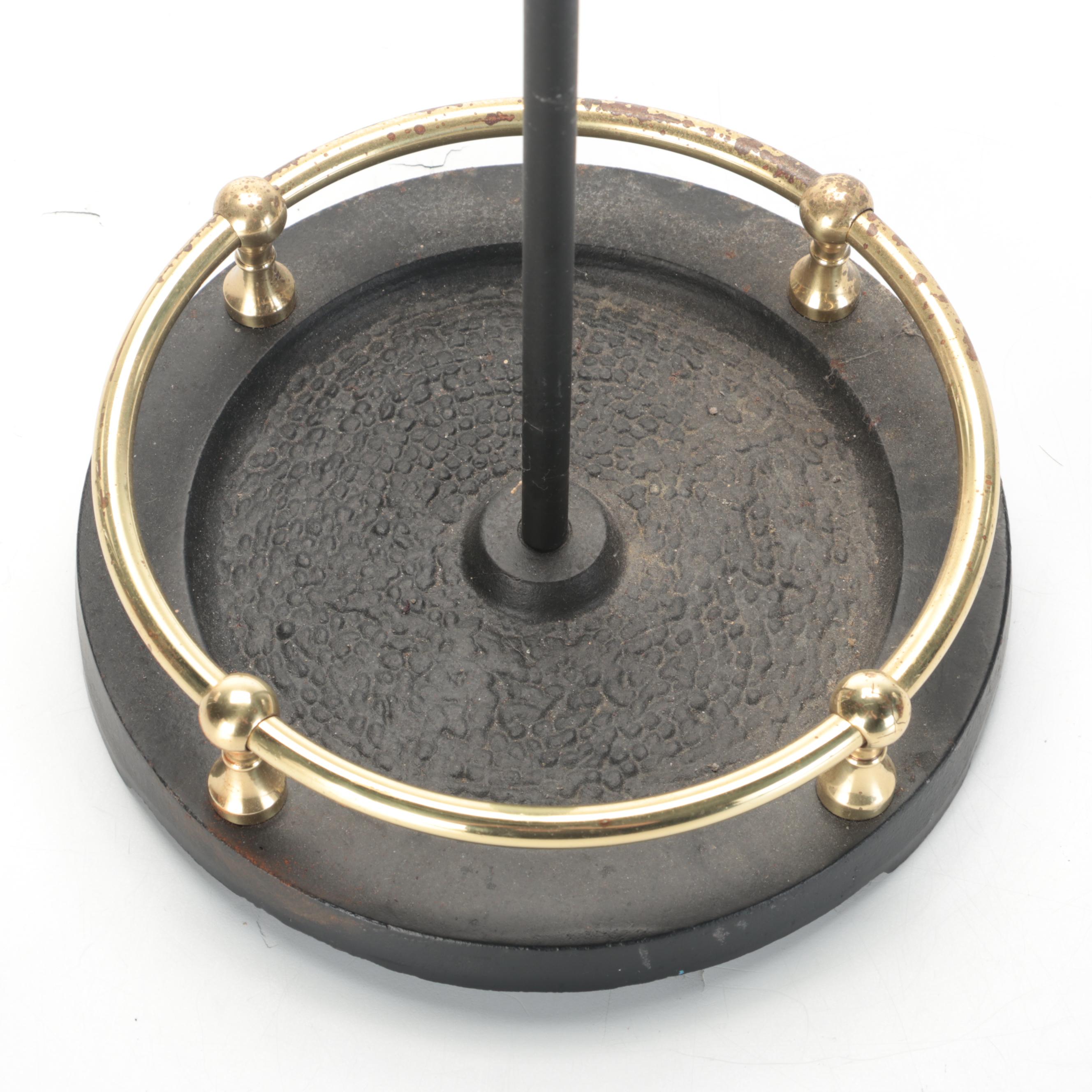 Brass and Cast Iron Golf Themed Fireplace Tool Set