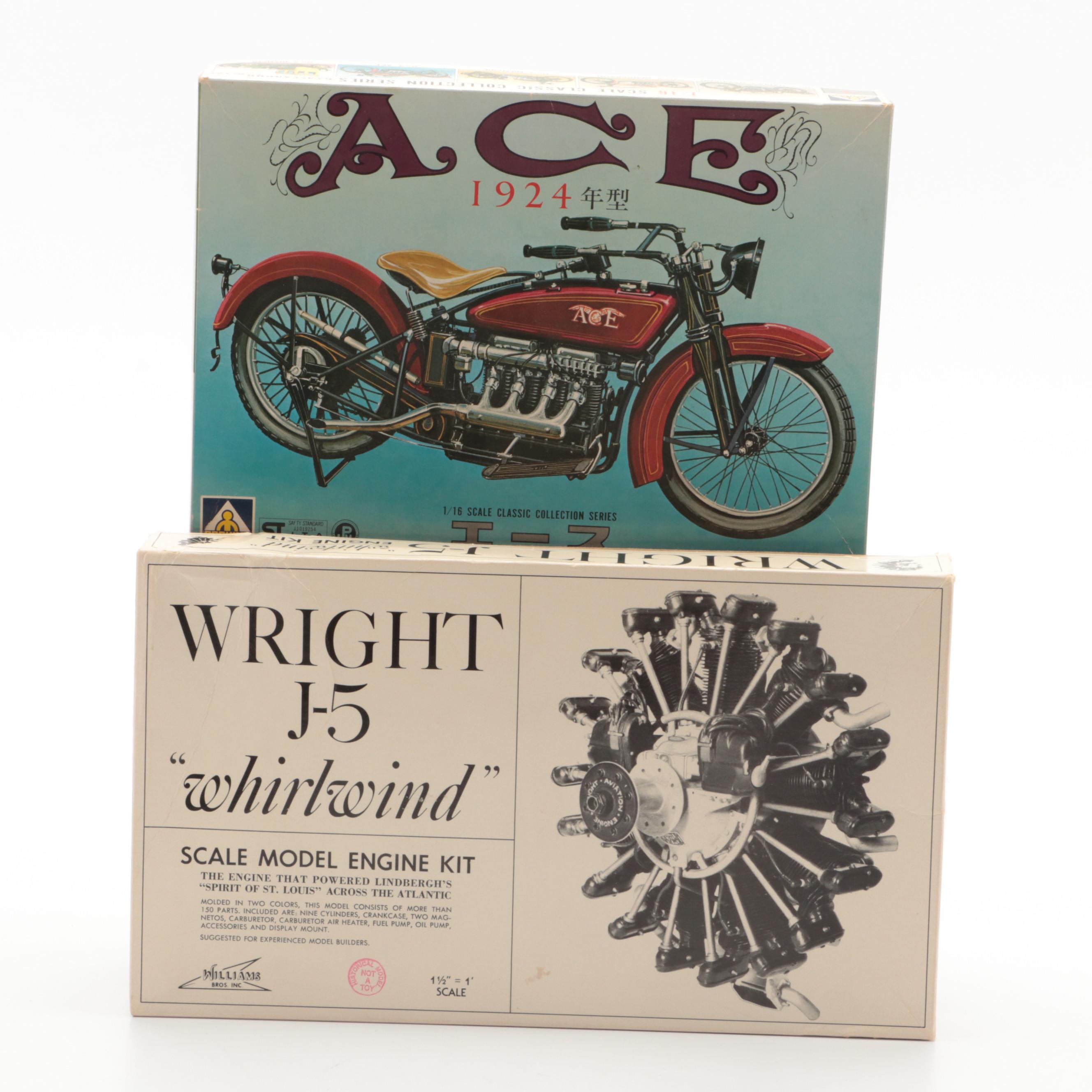 Vincent Black Shadow Model Motorcycle Kit with Model Engine Kit and More