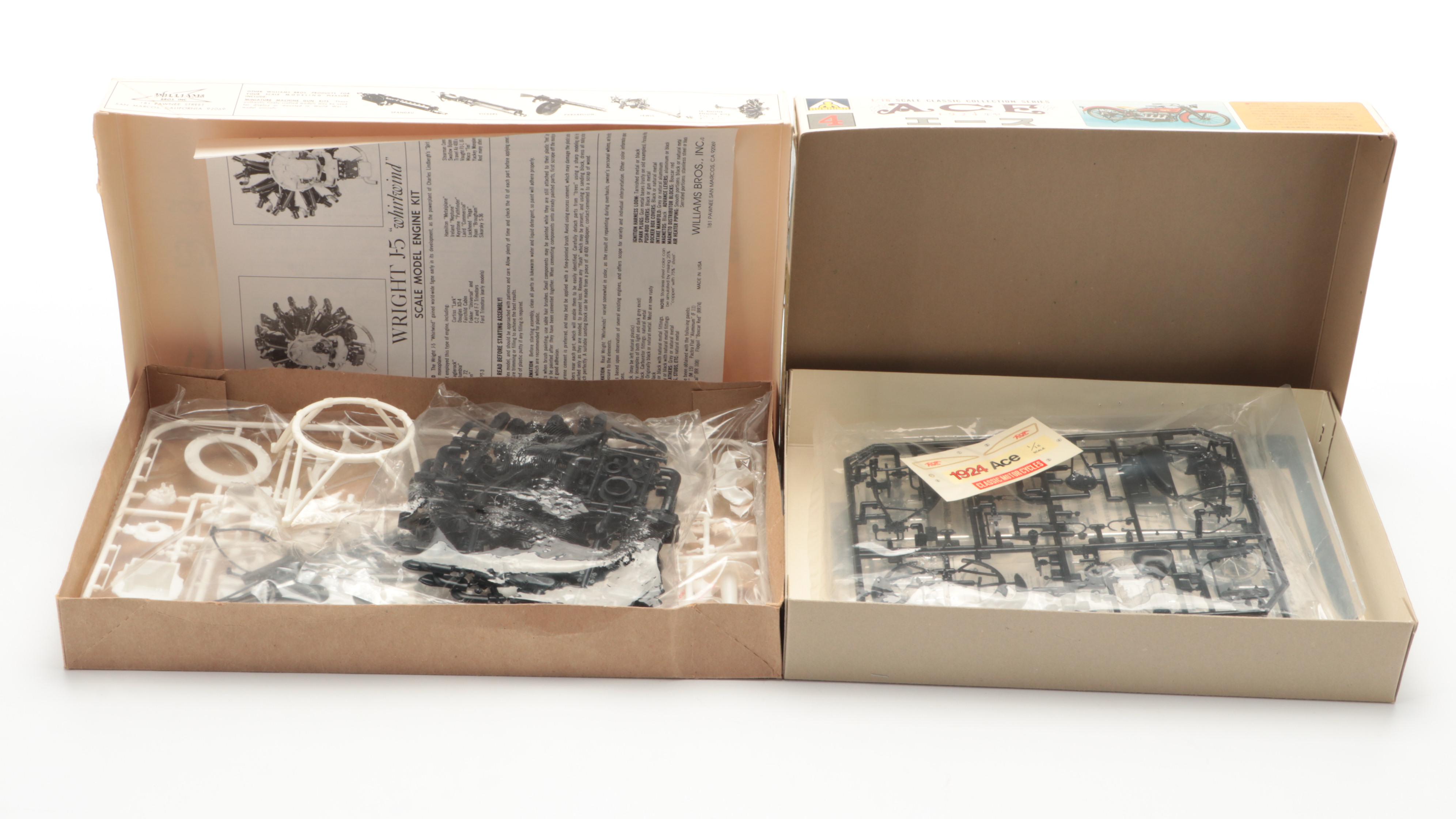 Vincent Black Shadow Model Motorcycle Kit with Model Engine Kit and More