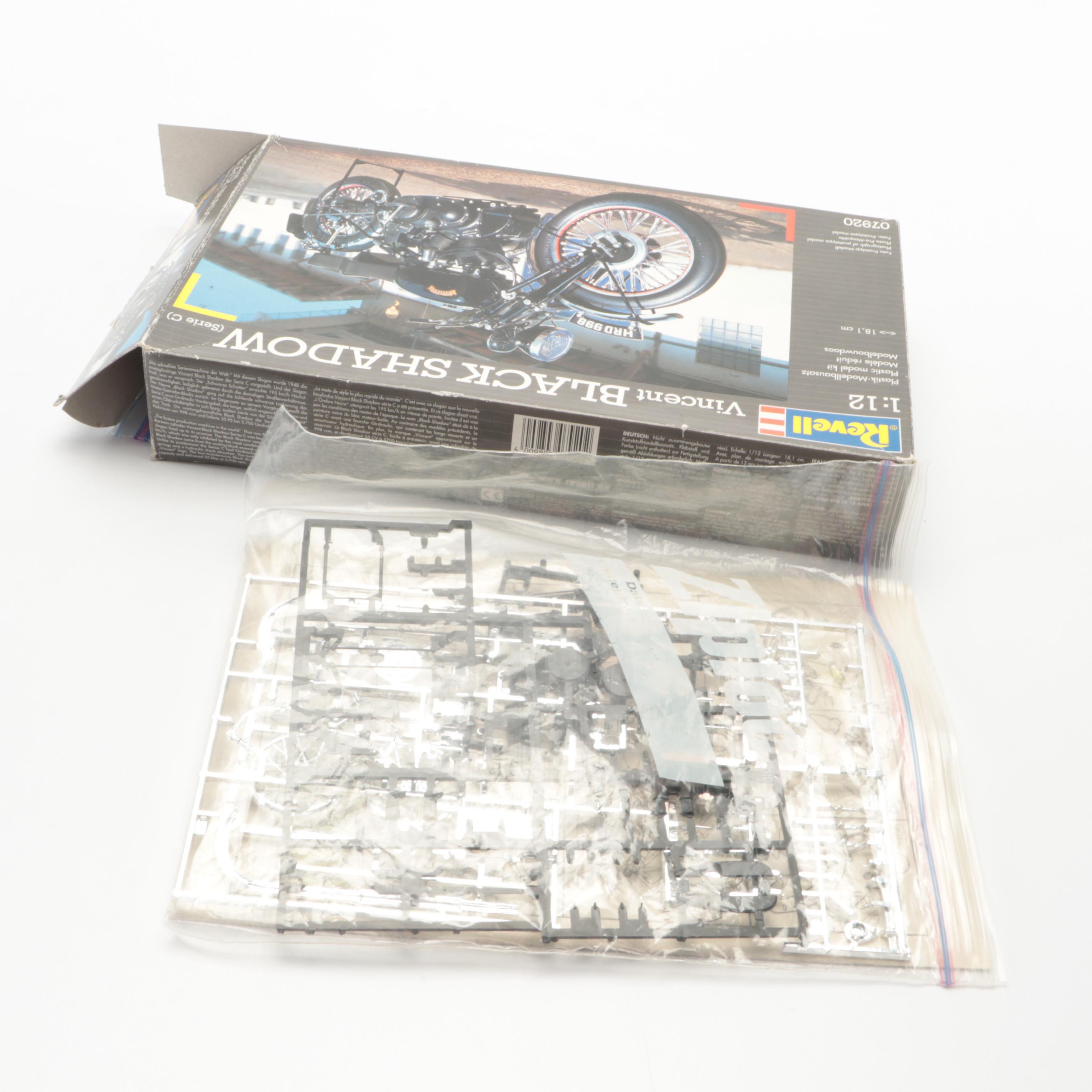 Vincent Black Shadow Model Motorcycle Kit with Model Engine Kit and More