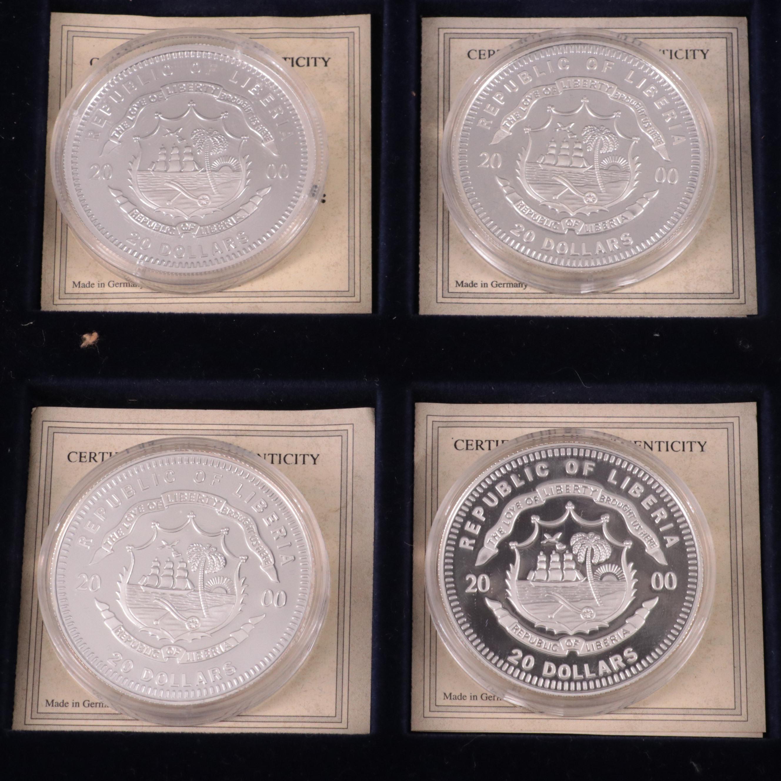 Set of Twelve .999 Silver Civil War Medals