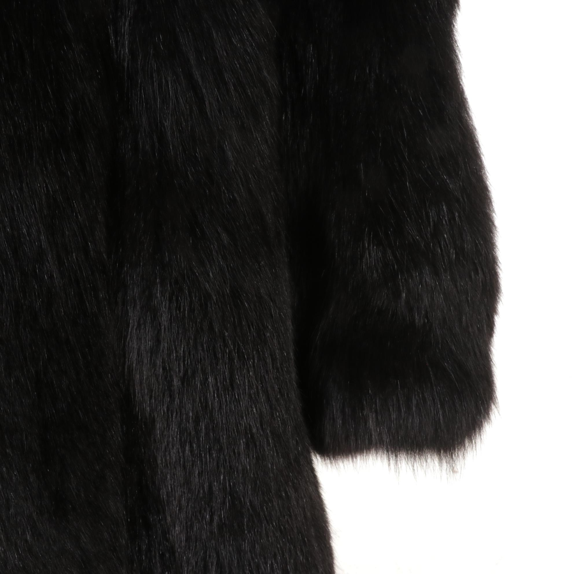 Italian Black Fox Fur Stroller by Daria