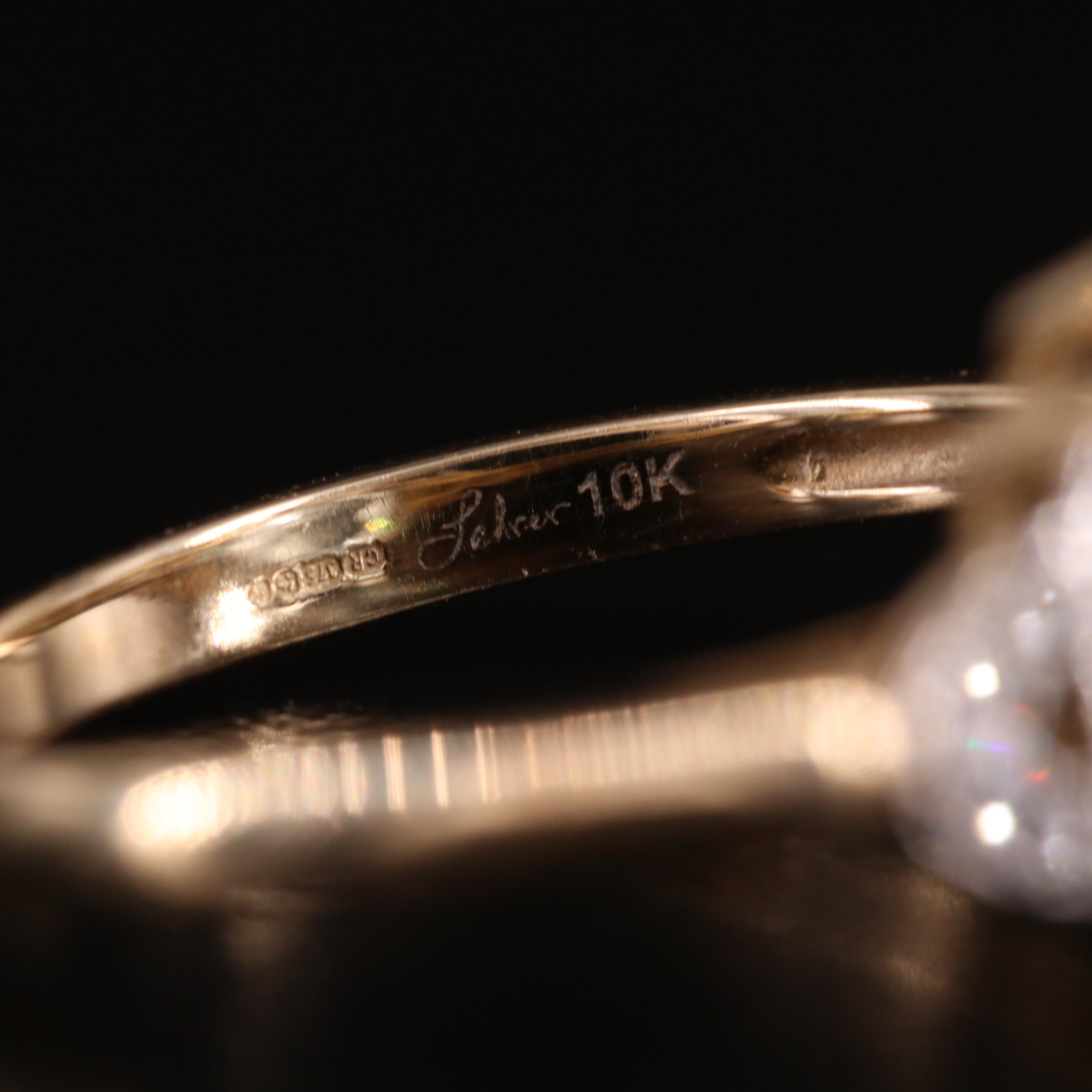 Glenn Lehrer 10K Sky Blue Topaz and Diamond Ring