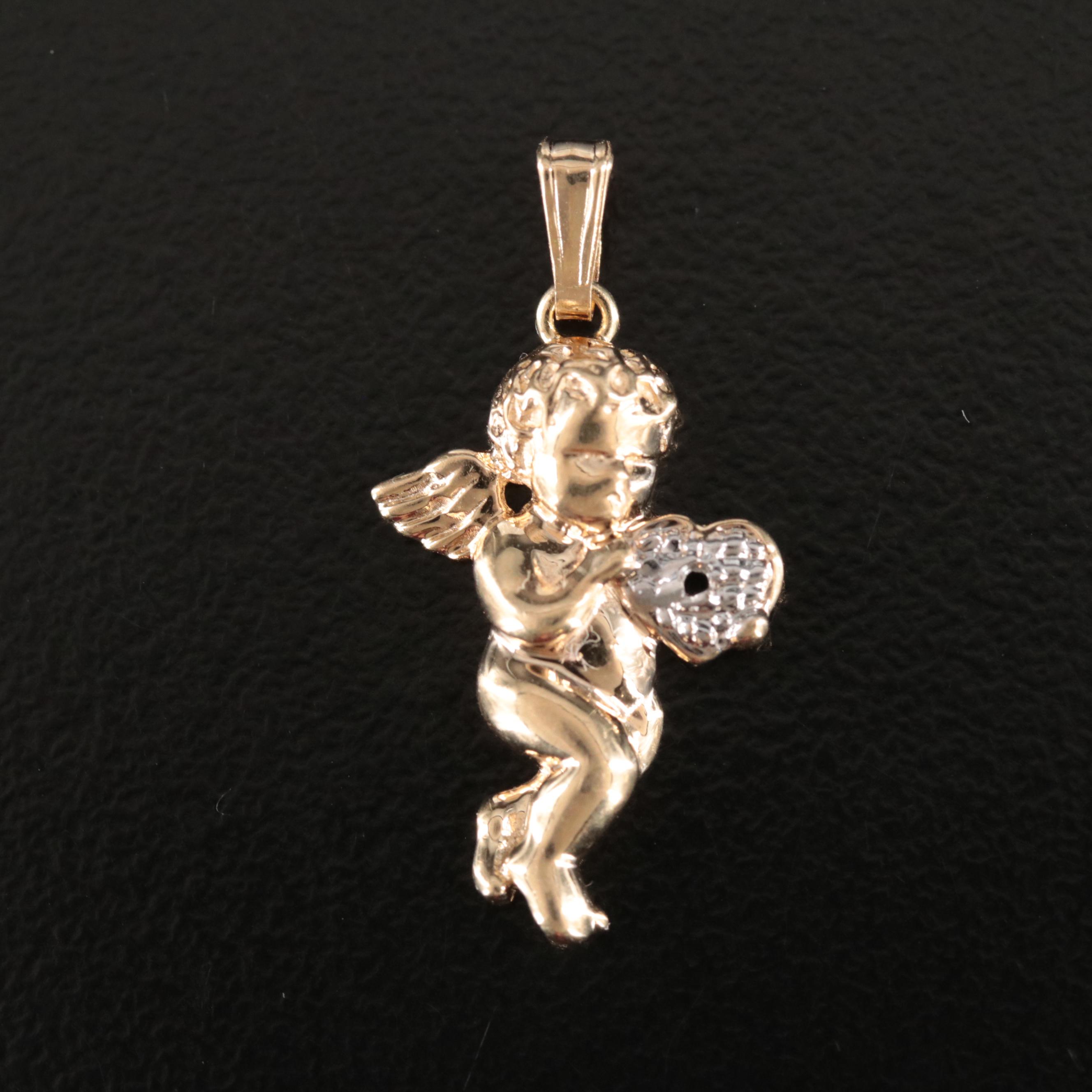 14K Cherub Pendant
