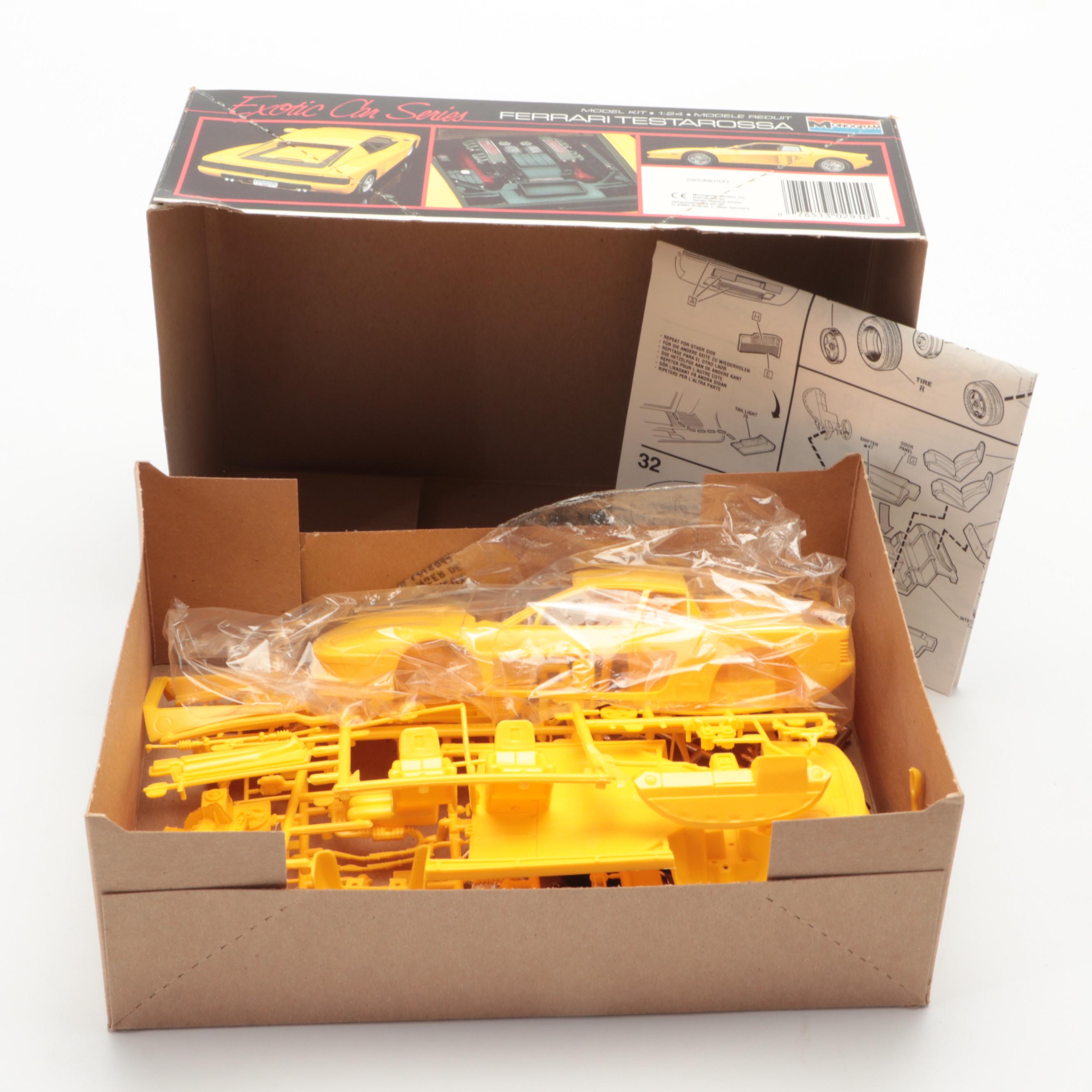 Ertl Wankel Engine Model Kit with BMW Motorcycles and Ferrari Testarossa Kits