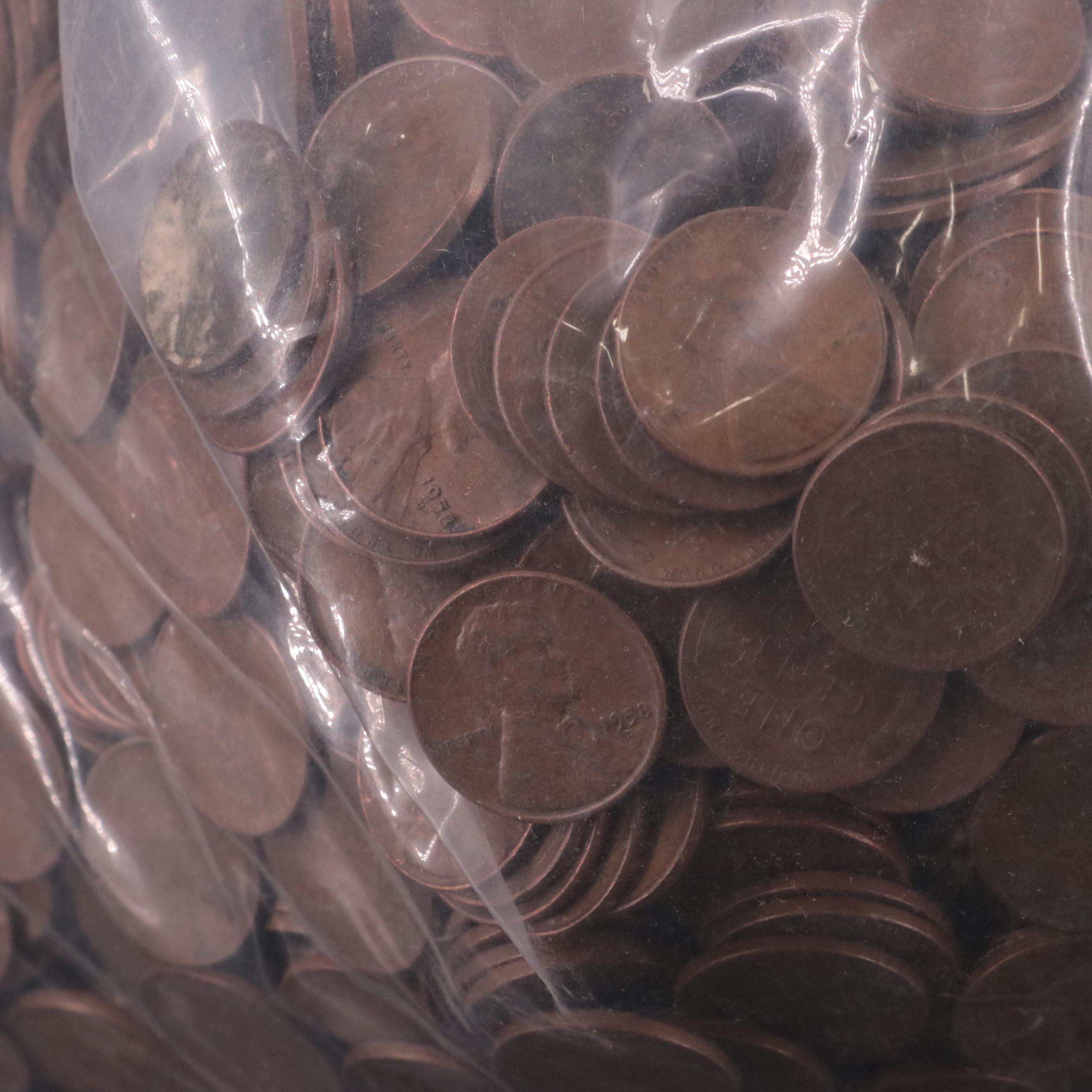Bag of 5000 Wheat Cents