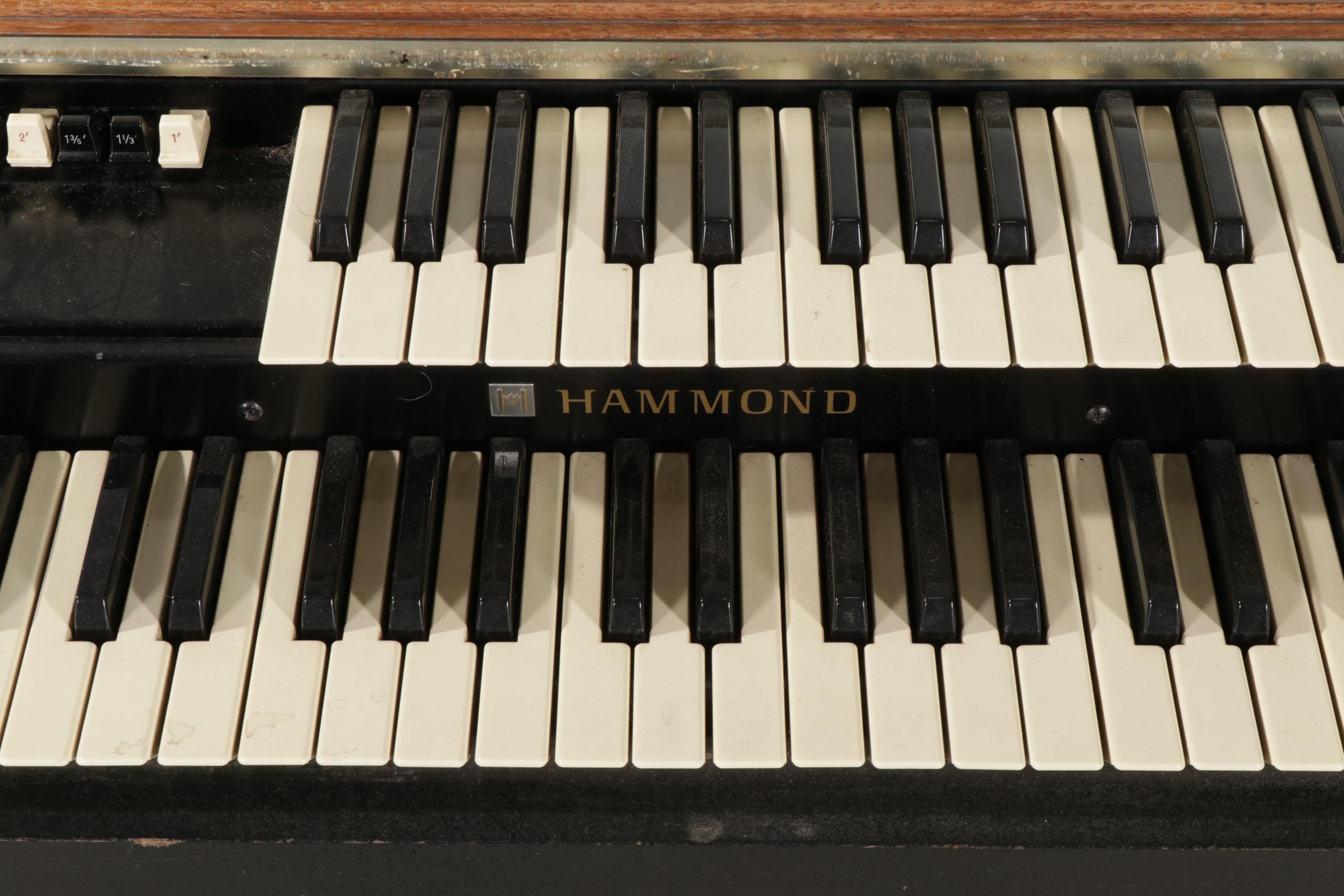 Hammond Porta-B Organ with Sunn Speakers, Amplifier, and Service Manual Copy