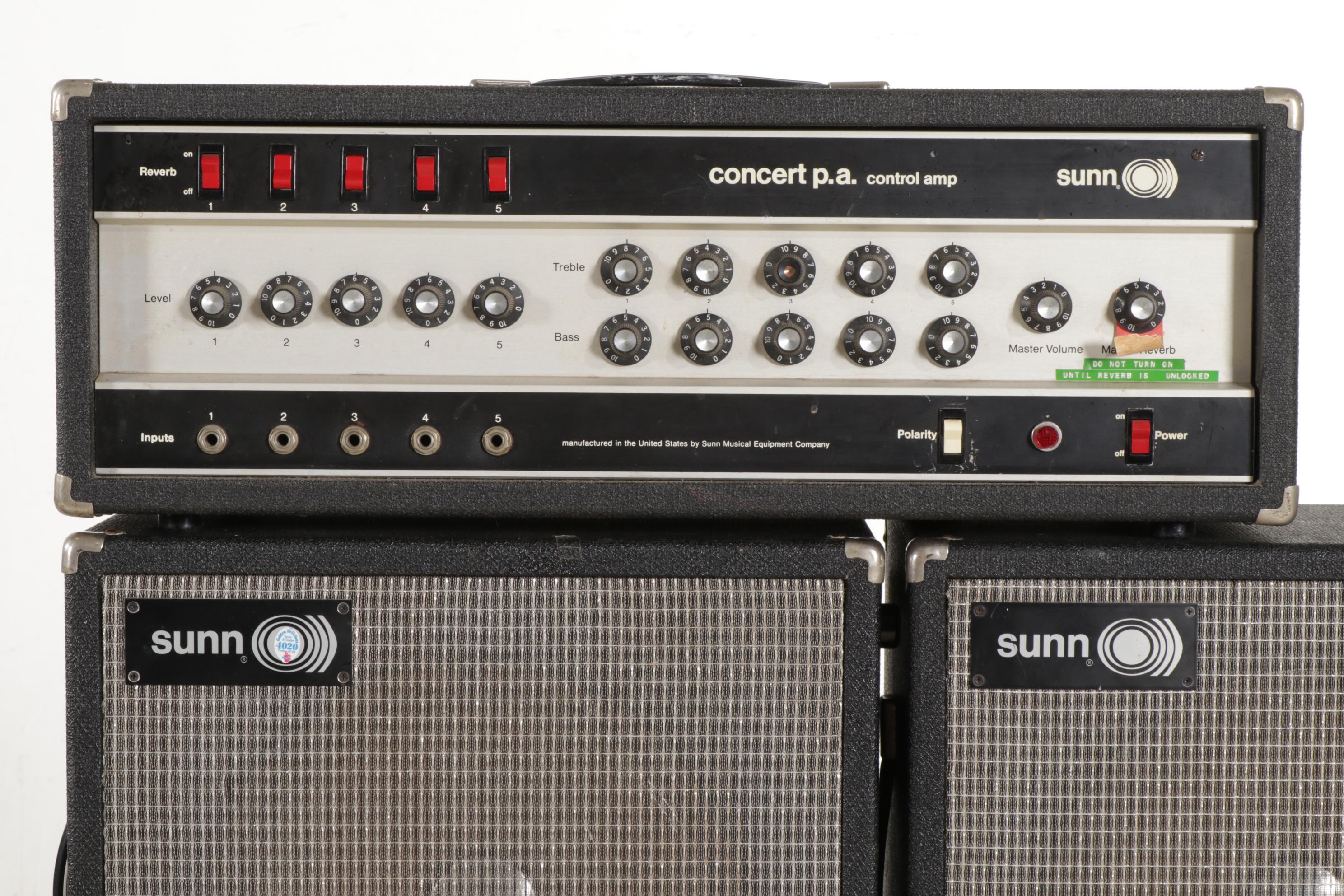 Hammond Porta-B Organ with Sunn Speakers, Amplifier, and Service Manual Copy