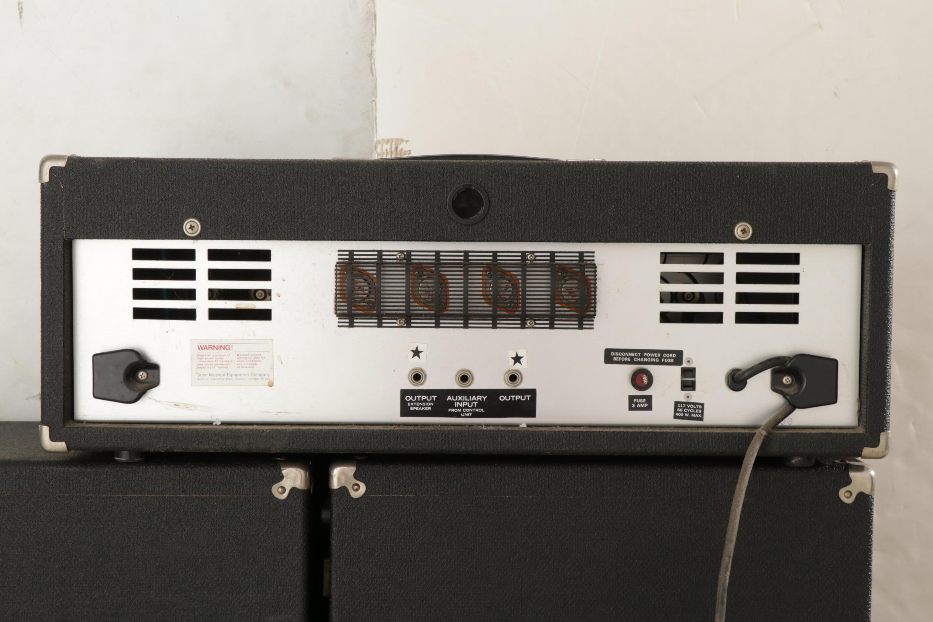 Hammond Porta-B Organ with Sunn Speakers, Amplifier, and Service Manual Copy