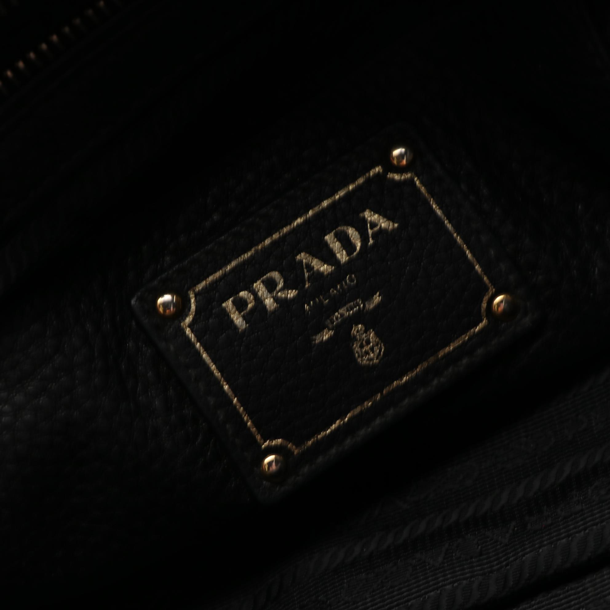 Prada Front Pocket Convertible Tote in Vitello Daino Leather