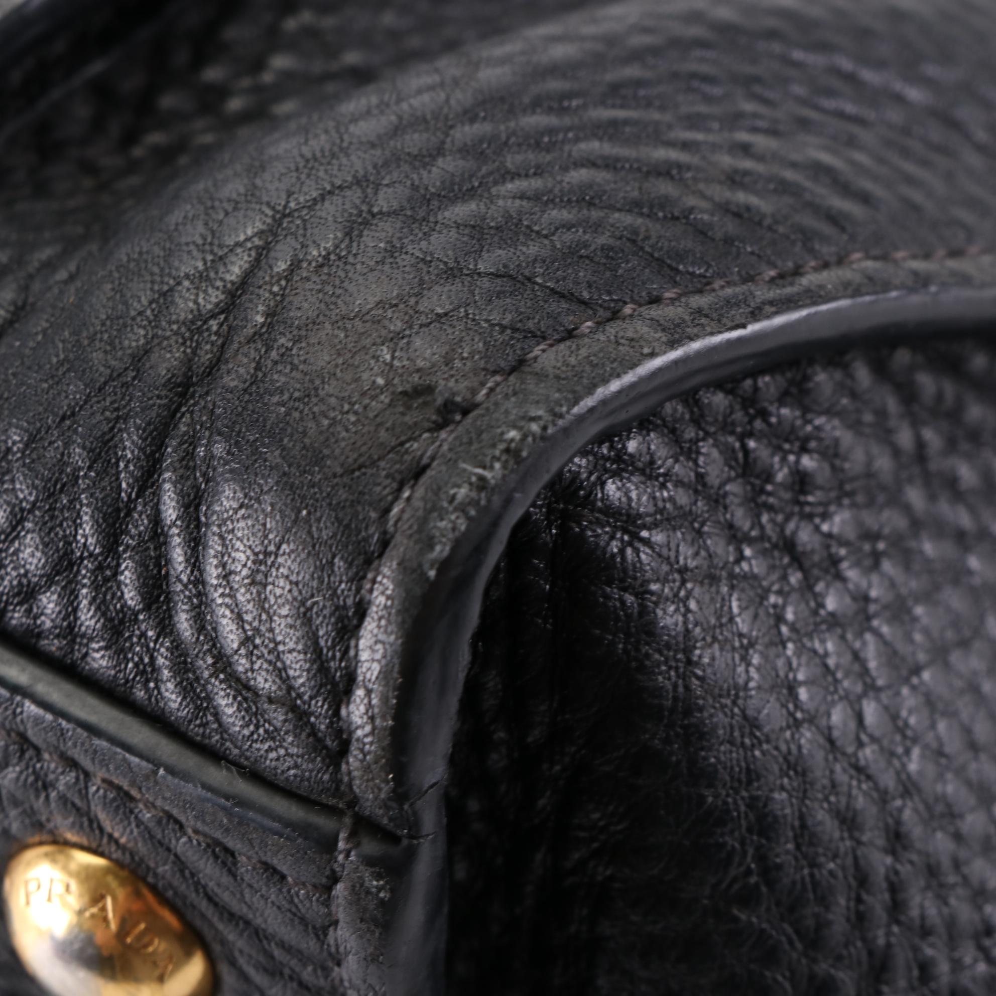 Prada Front Pocket Convertible Tote in Vitello Daino Leather