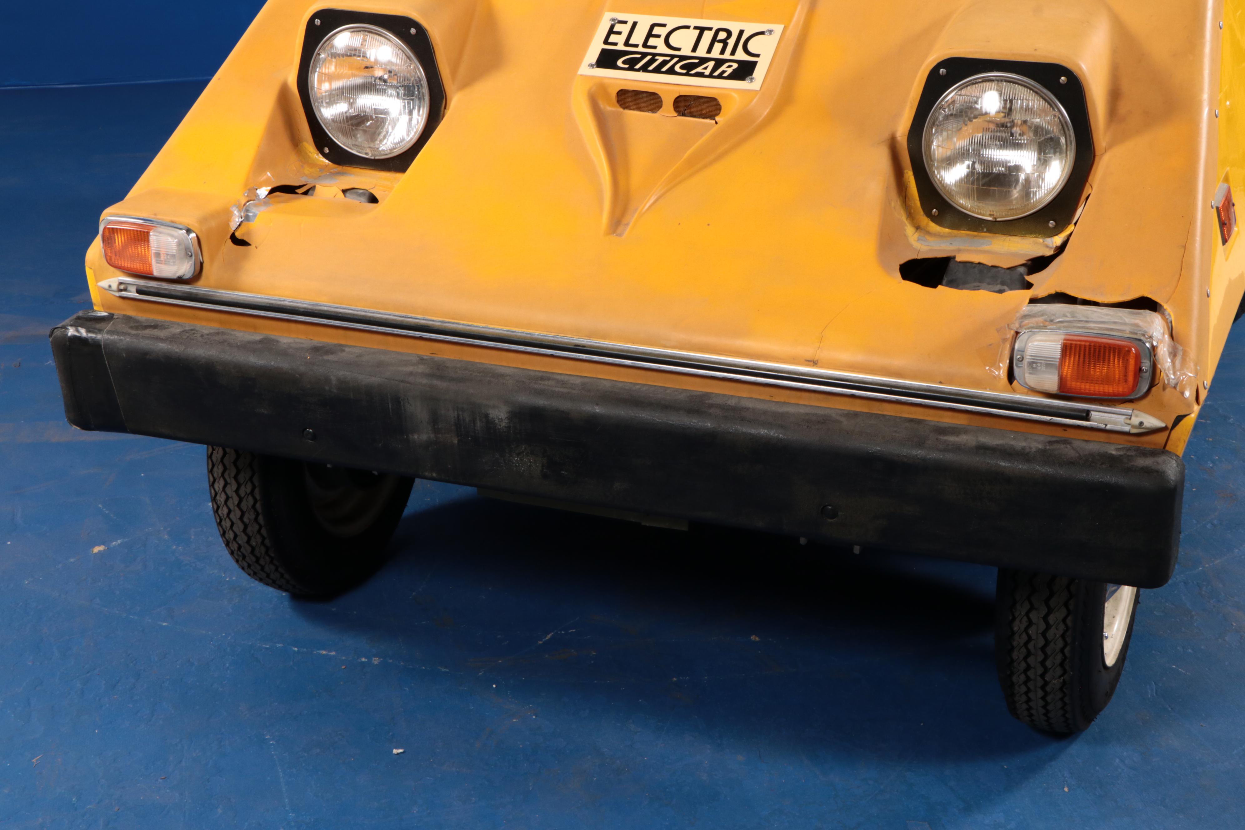 Sebring-Vanguard Yellow SV-48 EV Citicar Electric Car, Circa 1975