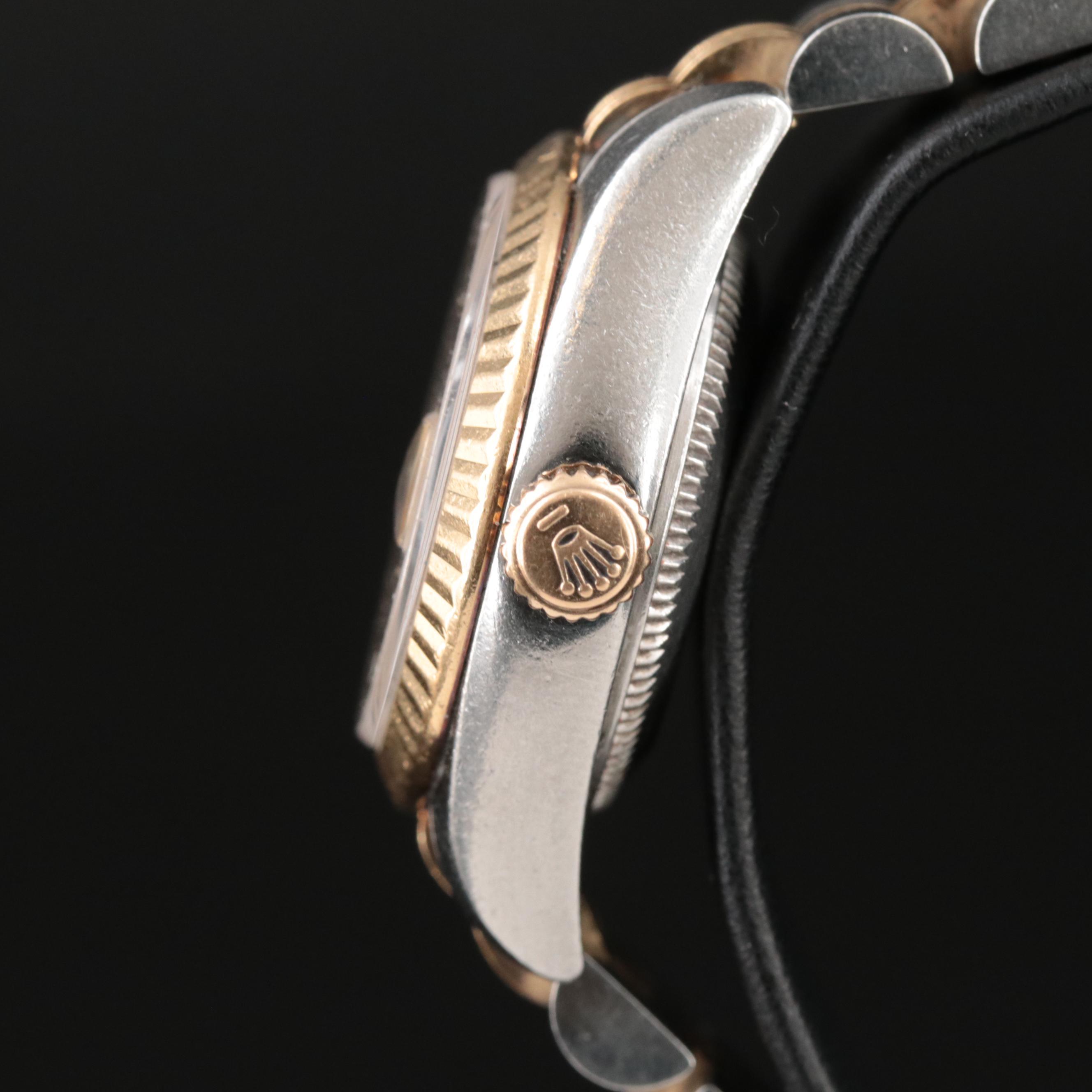 2005 Rolex Oyster Perpetual Factory Diamond Dial Datejust Watch