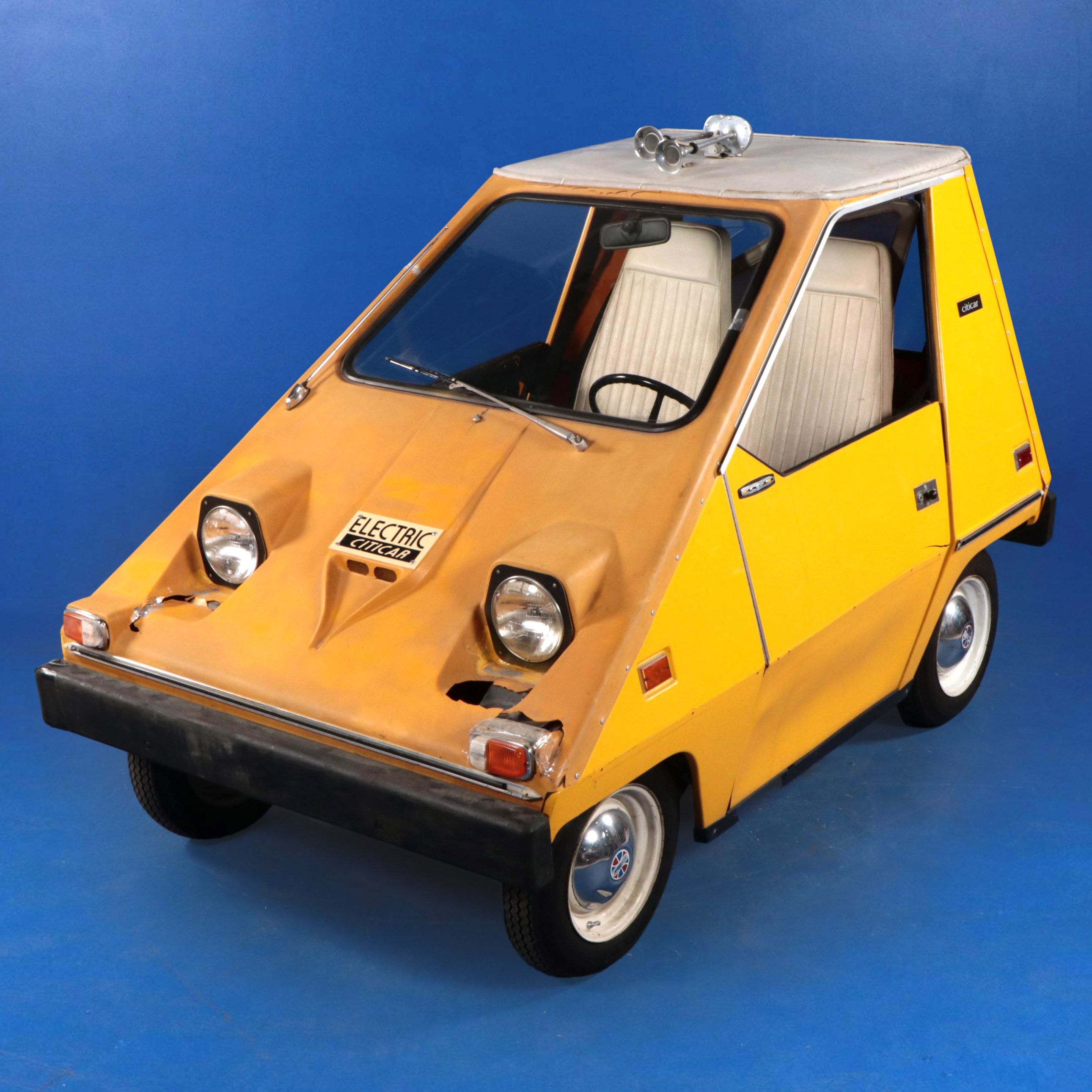 Sebring-Vanguard Yellow SV-48 EV Citicar Electric Car, Circa 1975