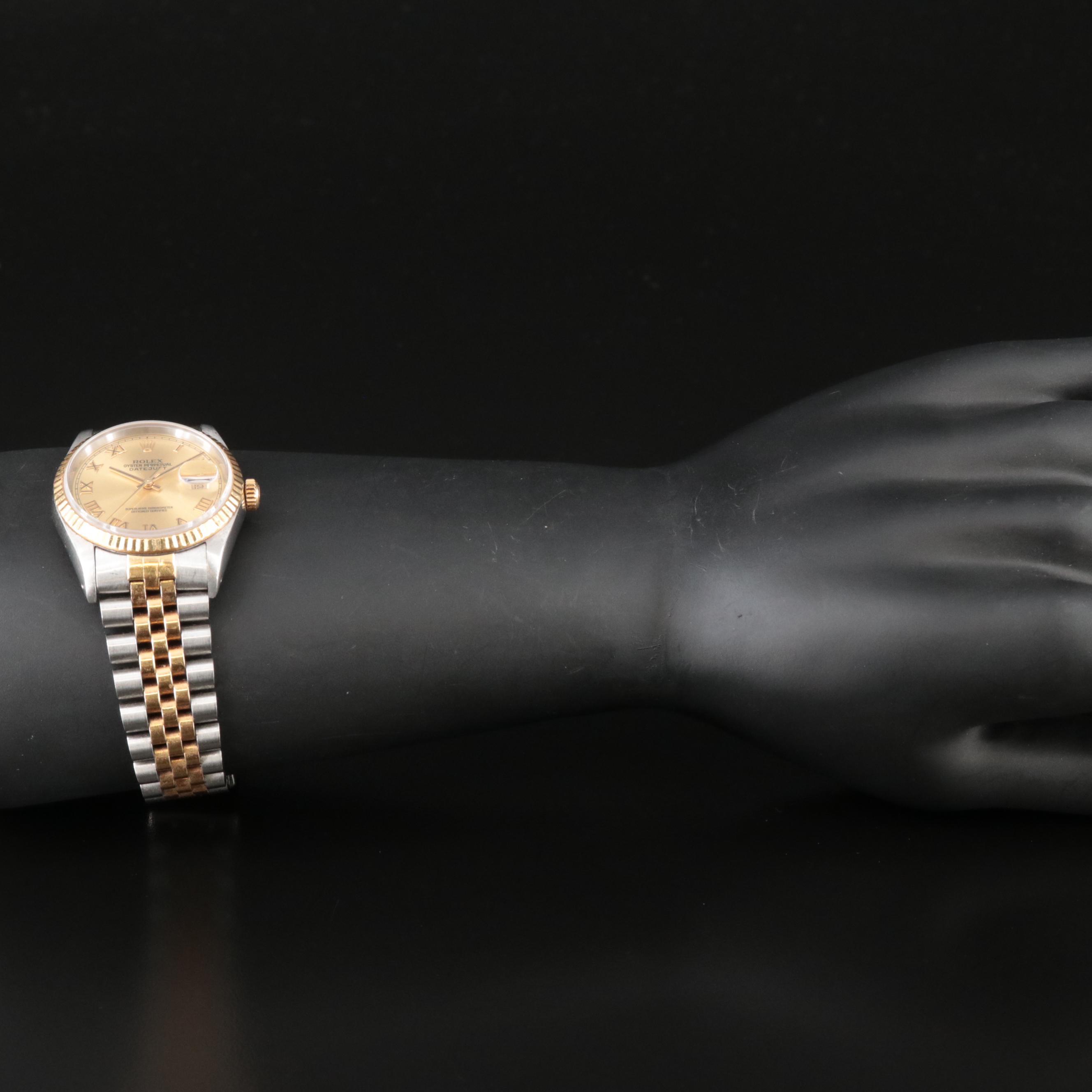 1991 Rolex Oyster Perpetual Datejust 18K and Stainless Steel Watch