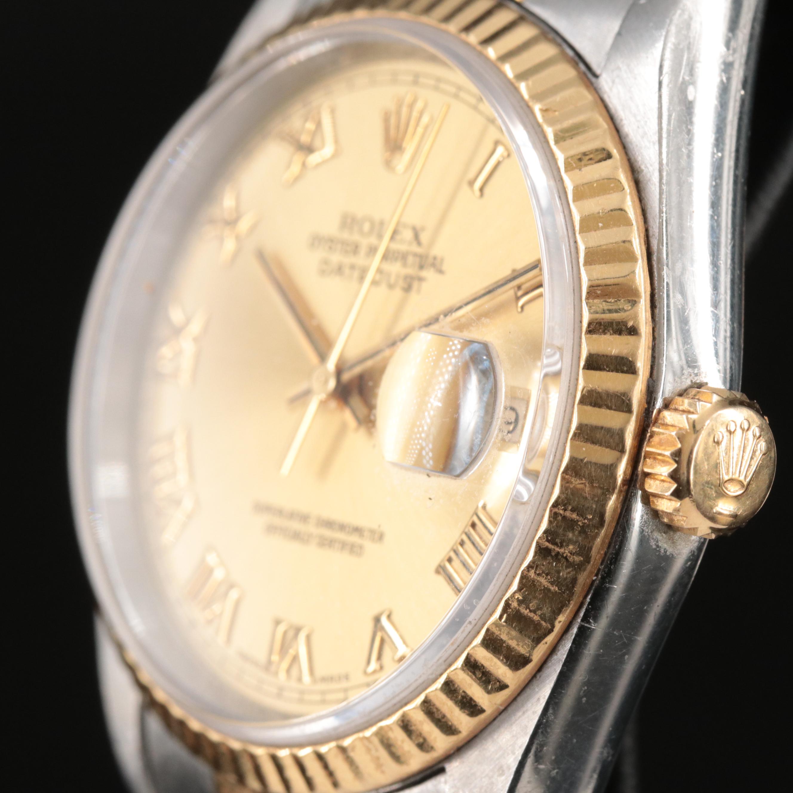 1991 Rolex Oyster Perpetual Datejust 18K and Stainless Steel Watch
