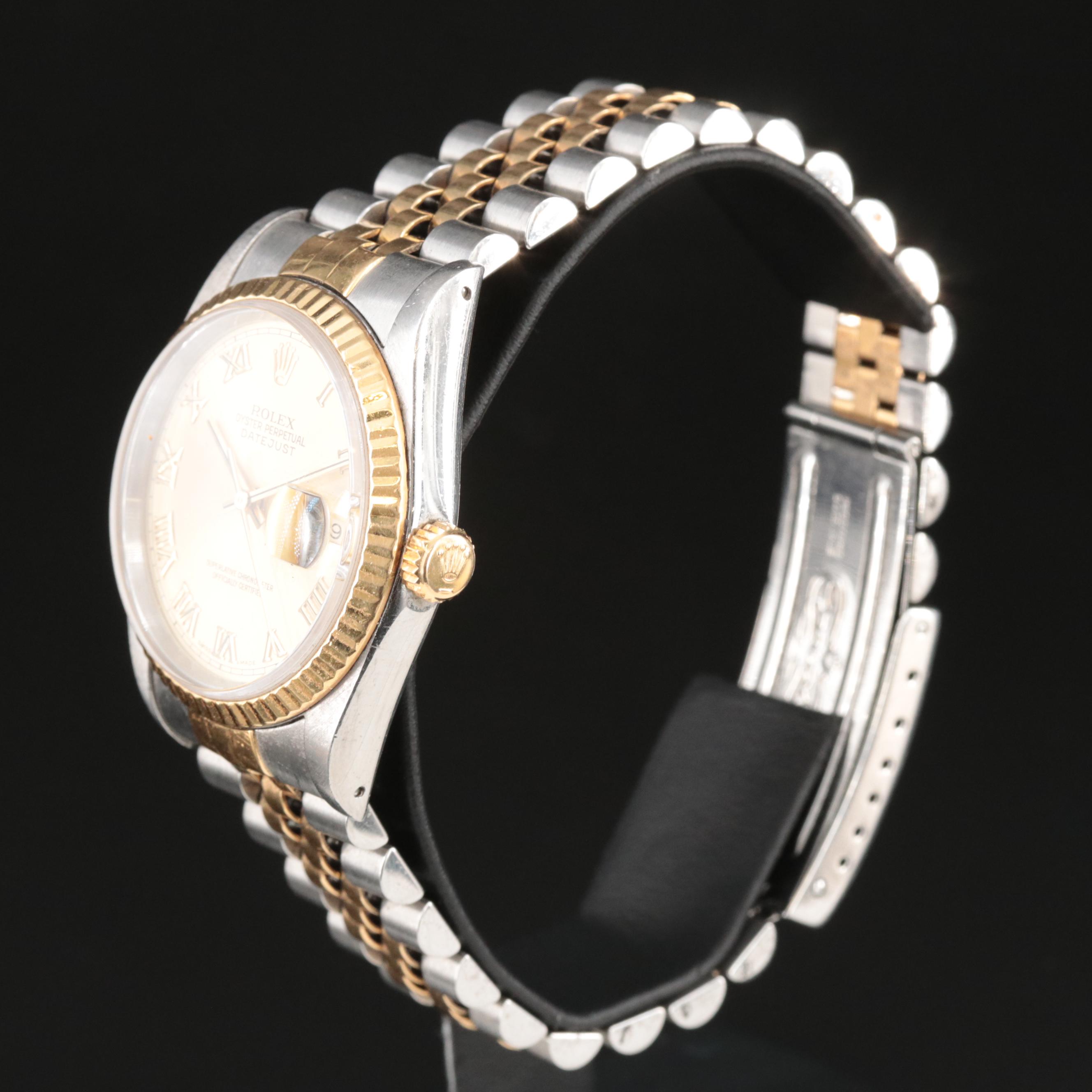 1991 Rolex Oyster Perpetual Datejust 18K and Stainless Steel Watch