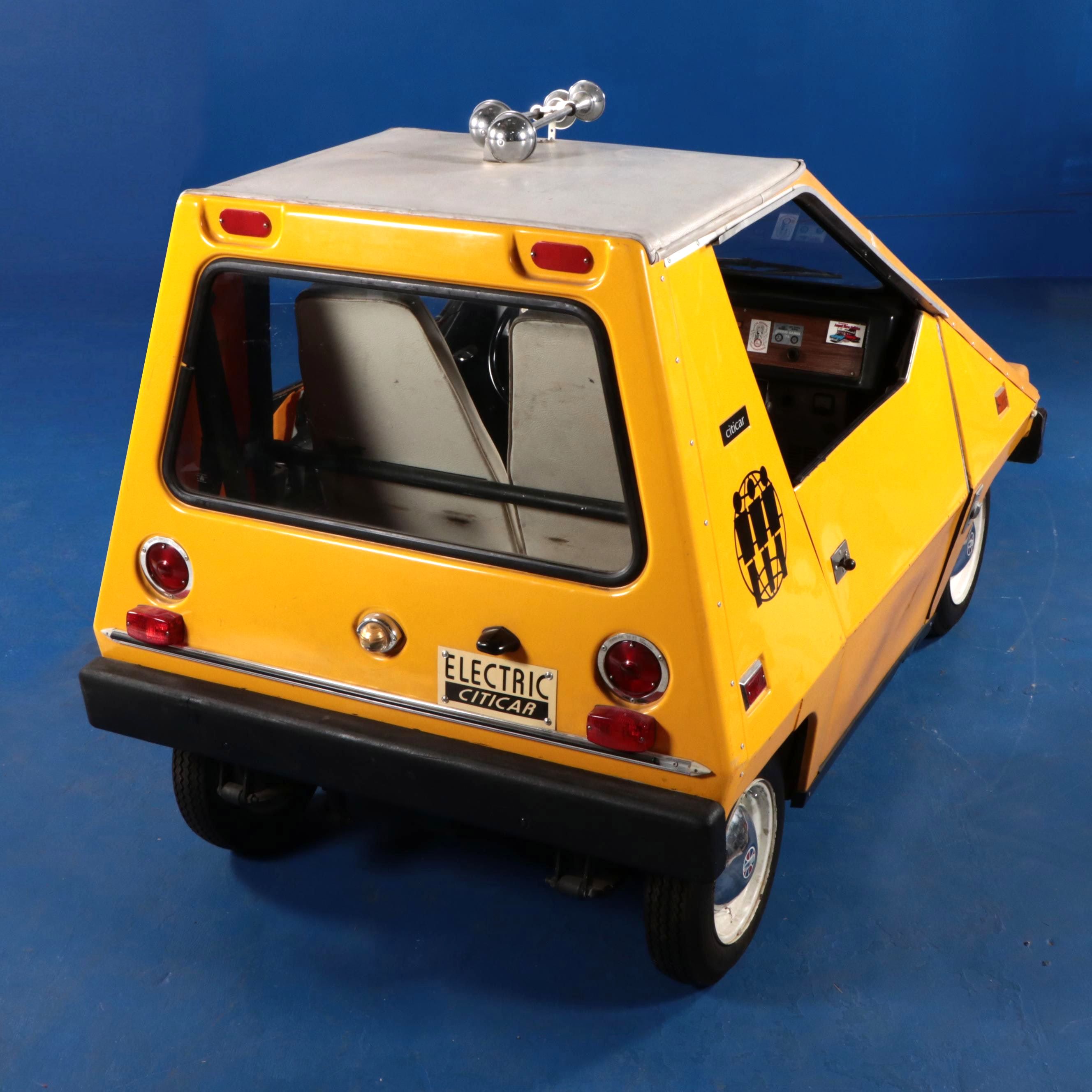 Sebring-Vanguard Yellow SV-48 EV Citicar Electric Car, Circa 1975