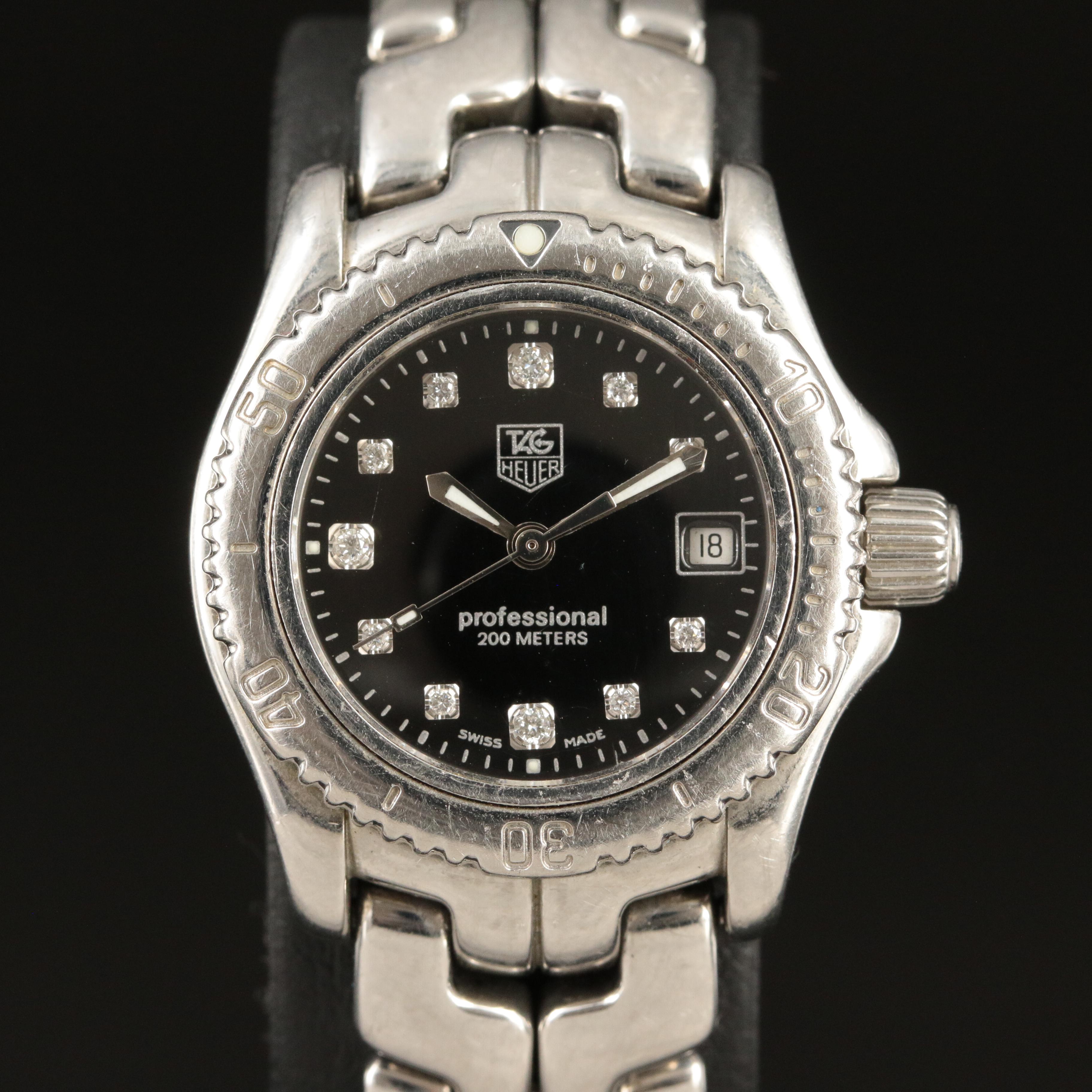 TAG Heuer Link Diamond Dial/Bezel Automatic Watch