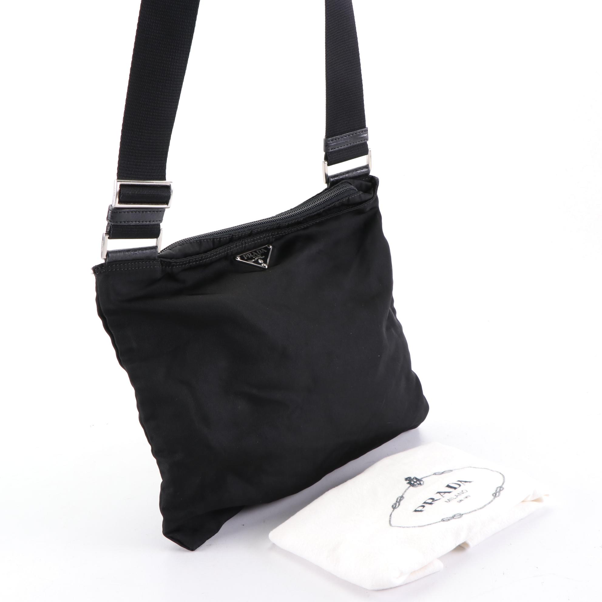 Prada Crossbody Bag in Black Tessuto Nylon