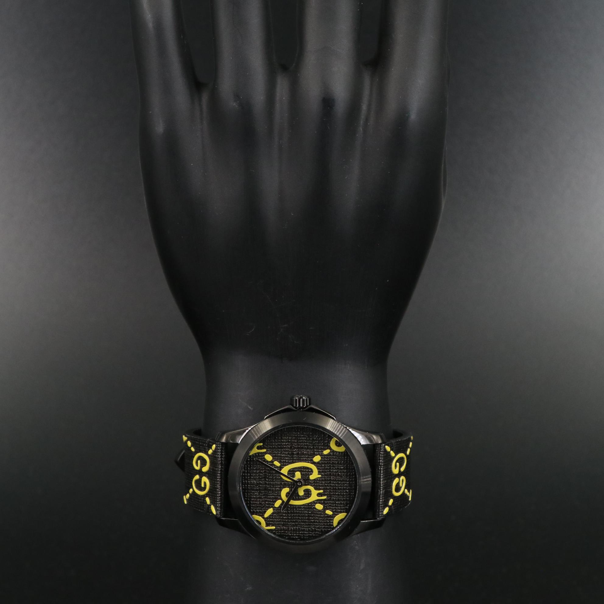 Gucci G-Timeless Ghost Stainless Steel, PVD and Canvas 38 Quartz Watch