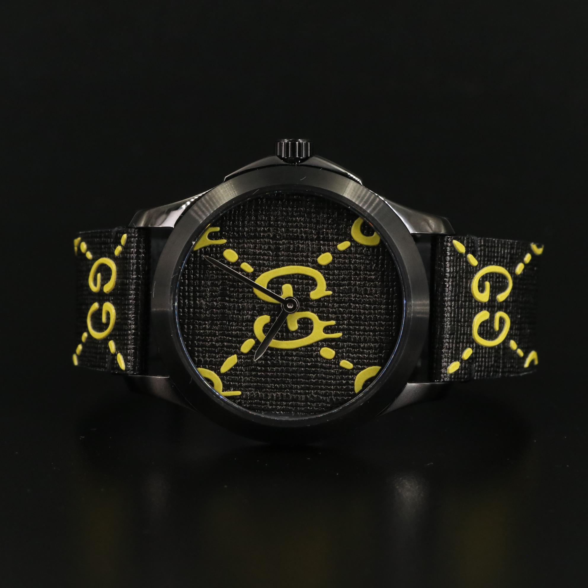 Gucci G-Timeless Ghost Stainless Steel, PVD and Canvas 38 Quartz Watch