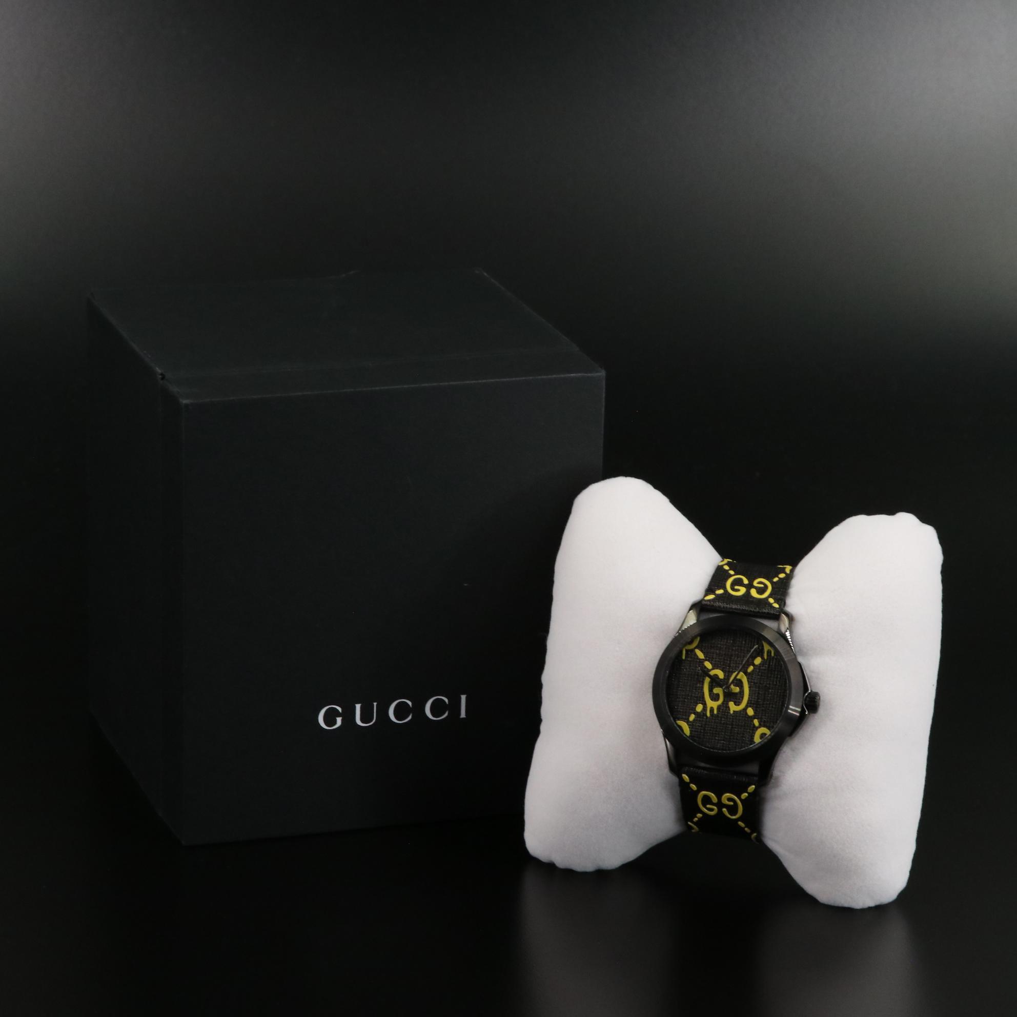 Gucci G-Timeless Ghost Stainless Steel, PVD and Canvas 38 Quartz Watch