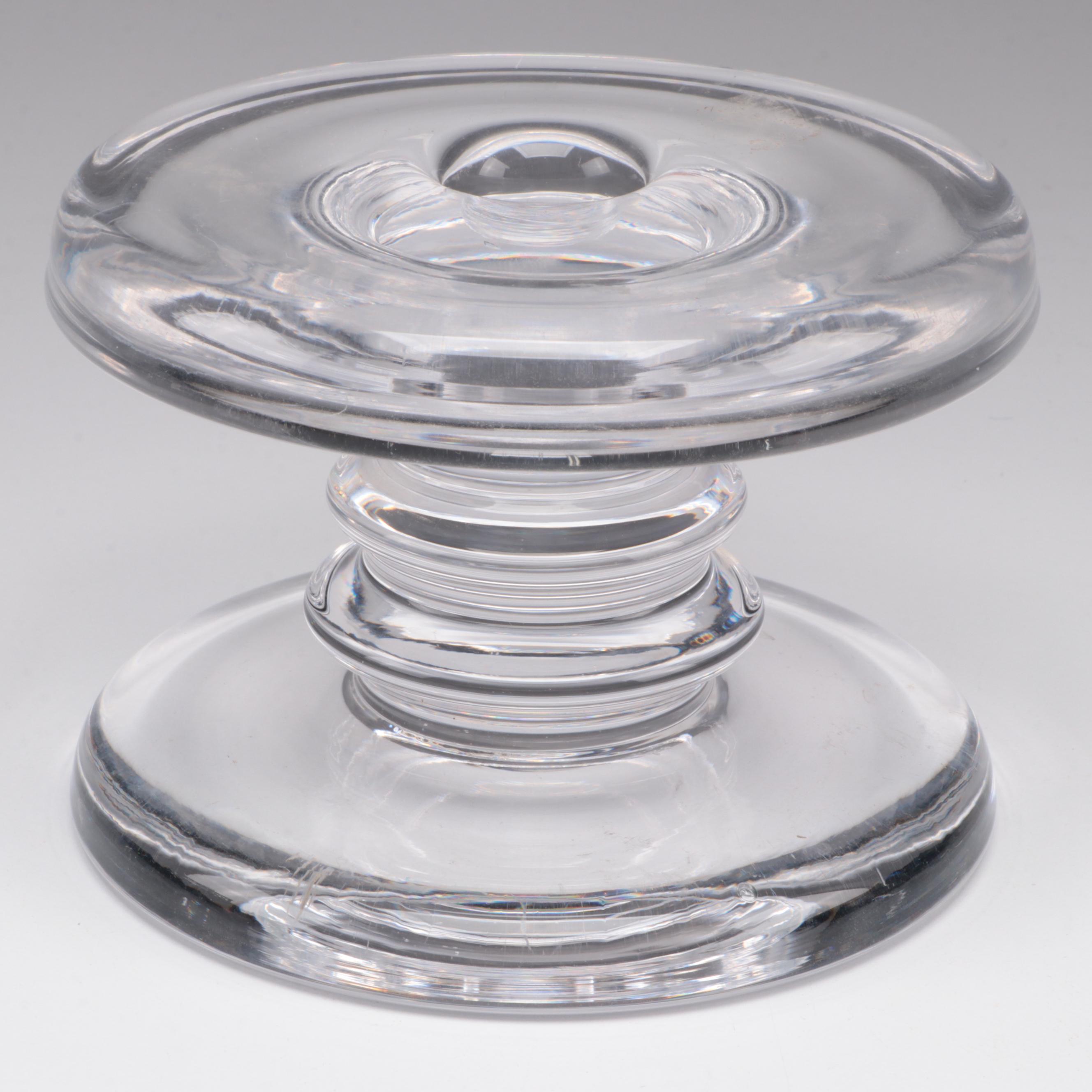 Wood Pedestal Candle Holder with Glass Vase in Metal Cage and Other Décor