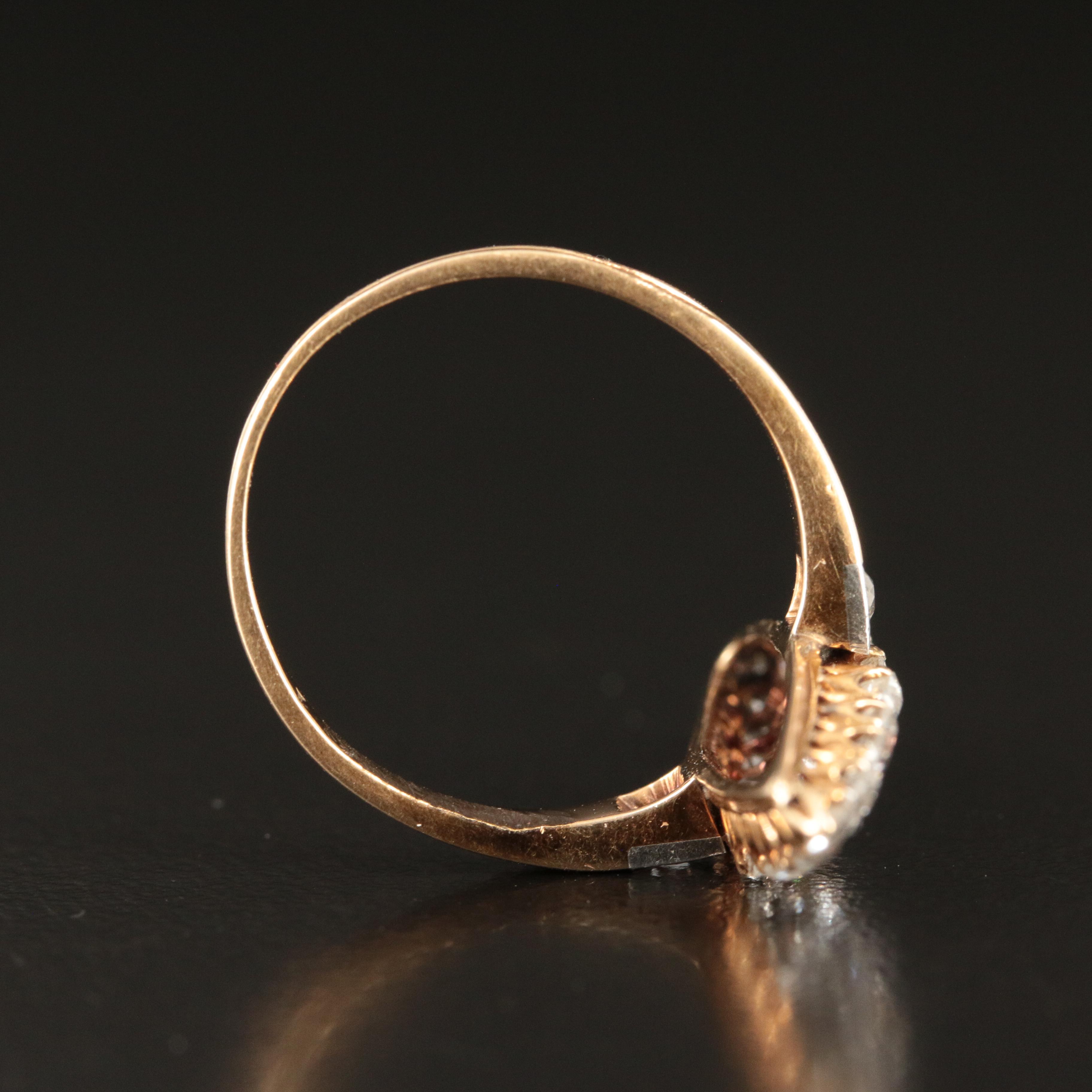 14K 3.00 CTW Diamond Edwardian Navette Ring with Platinum Accents