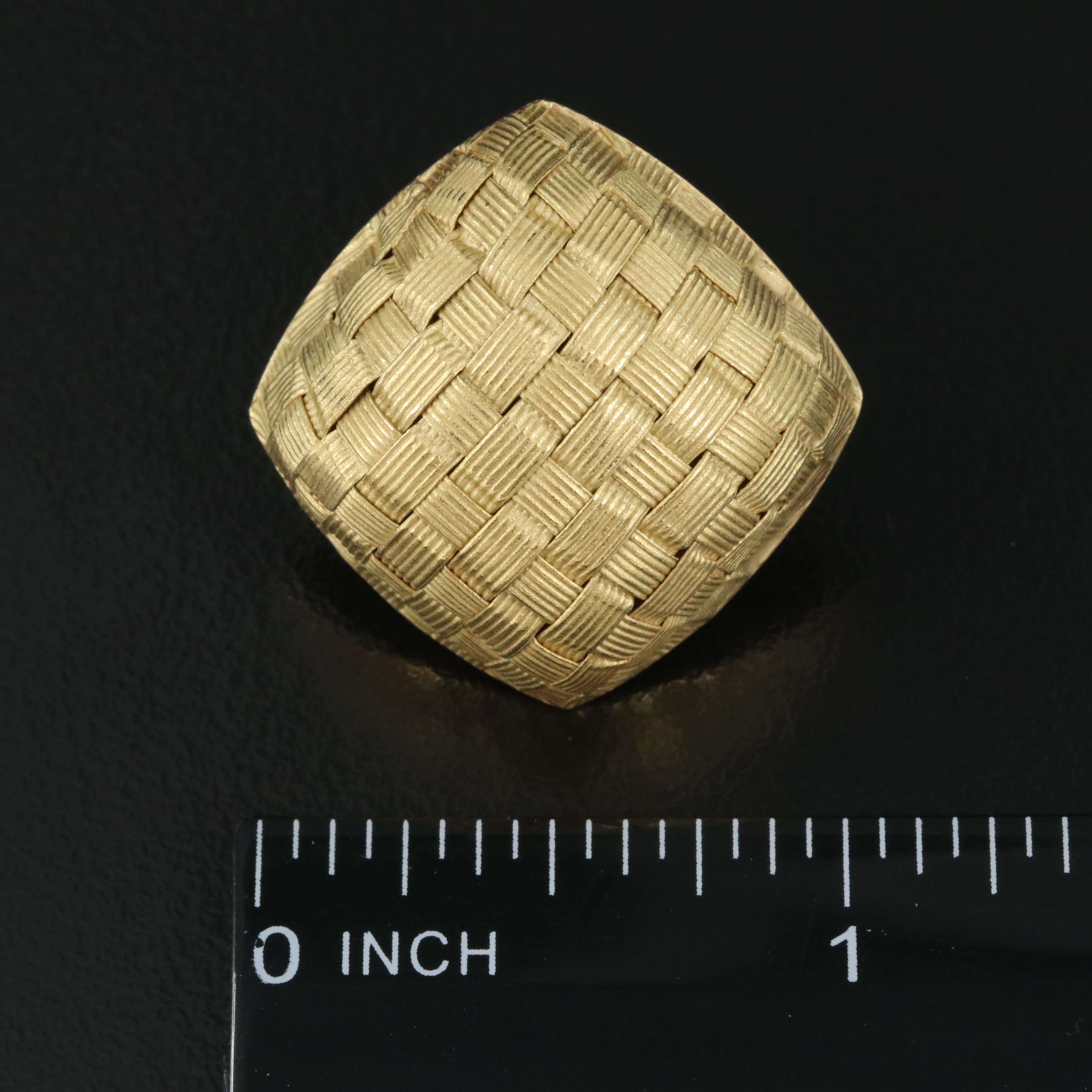 Roberto Coin Italian 18K Basketweave Earrings