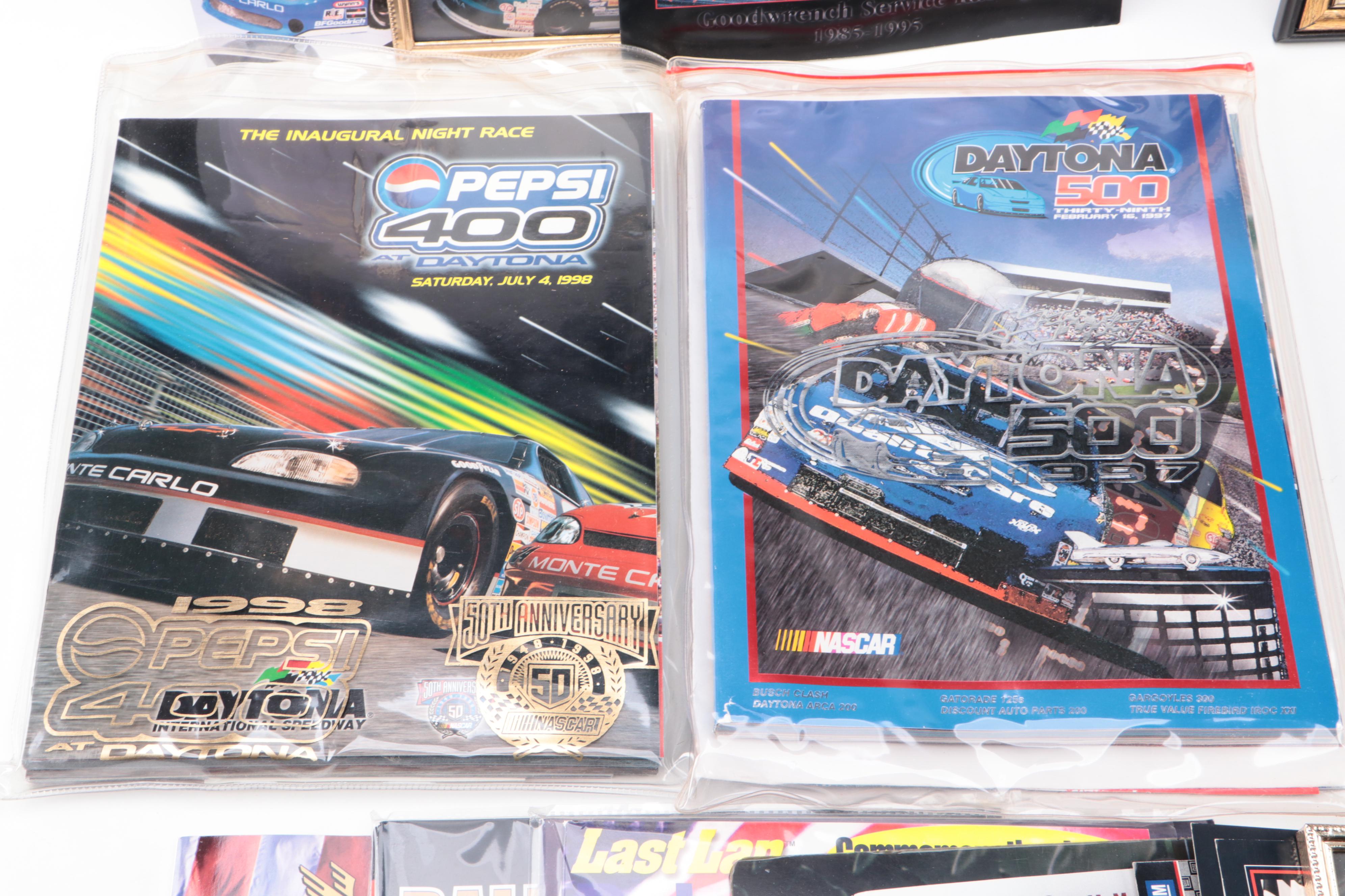 Dale Earnhardt Sr. Signed Program with More NASCAR Memorabilia