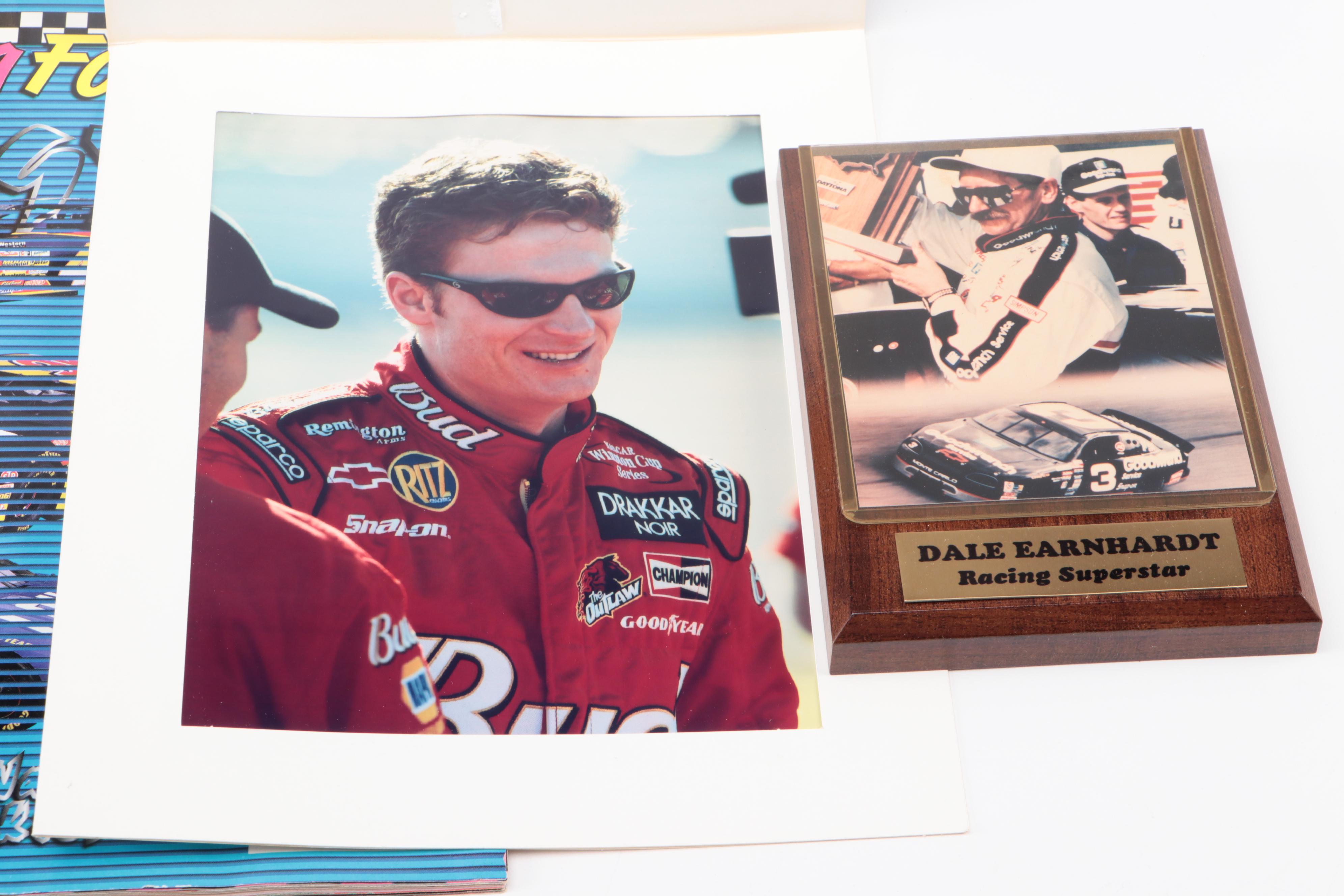 Dale Earnhardt Sr. Signed Program with More NASCAR Memorabilia