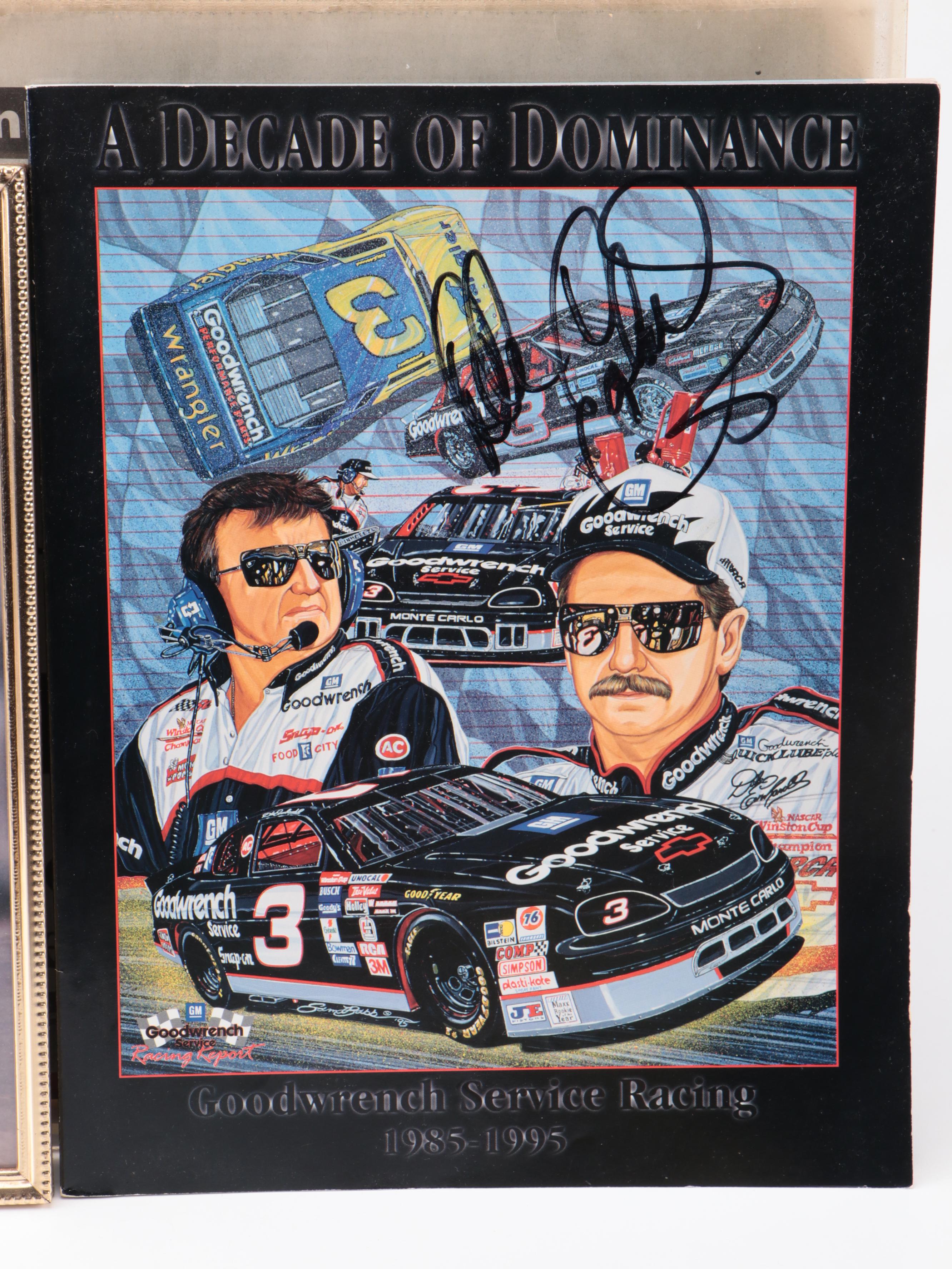 Dale Earnhardt Sr. Signed Program with More NASCAR Memorabilia