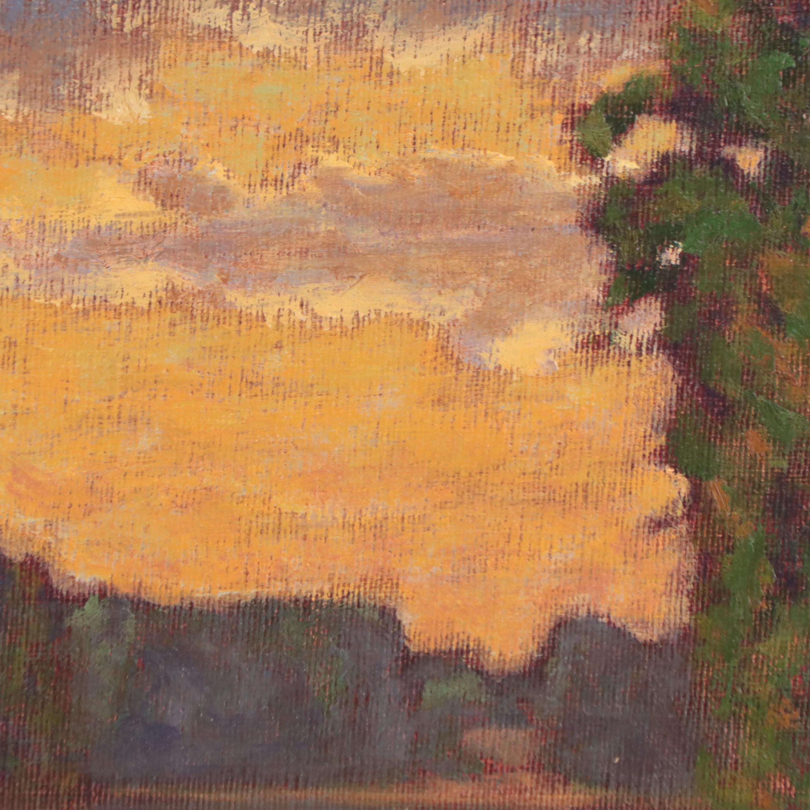 Lake Landscape Oil Painting, 1997