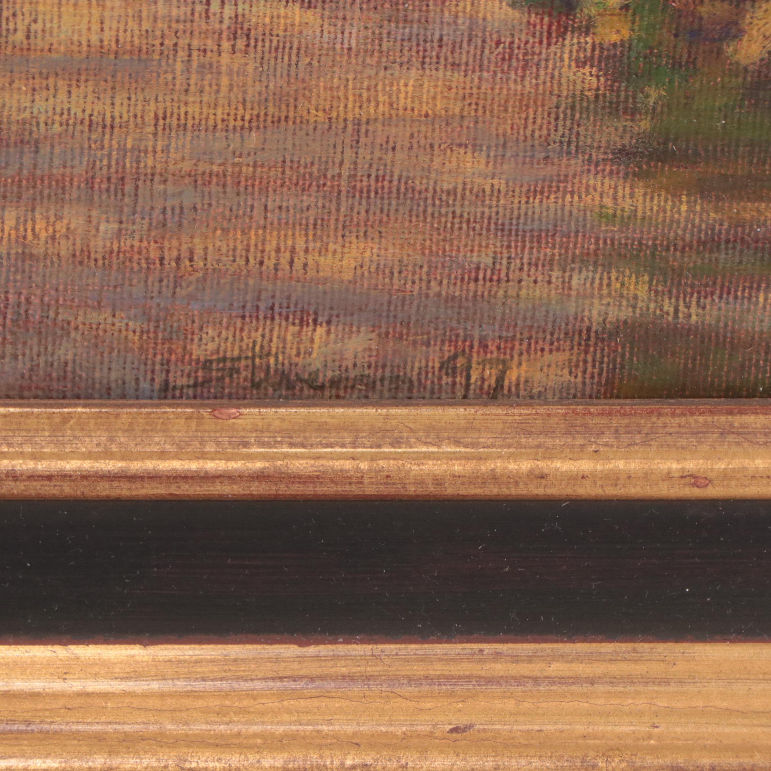 Lake Landscape Oil Painting, 1997