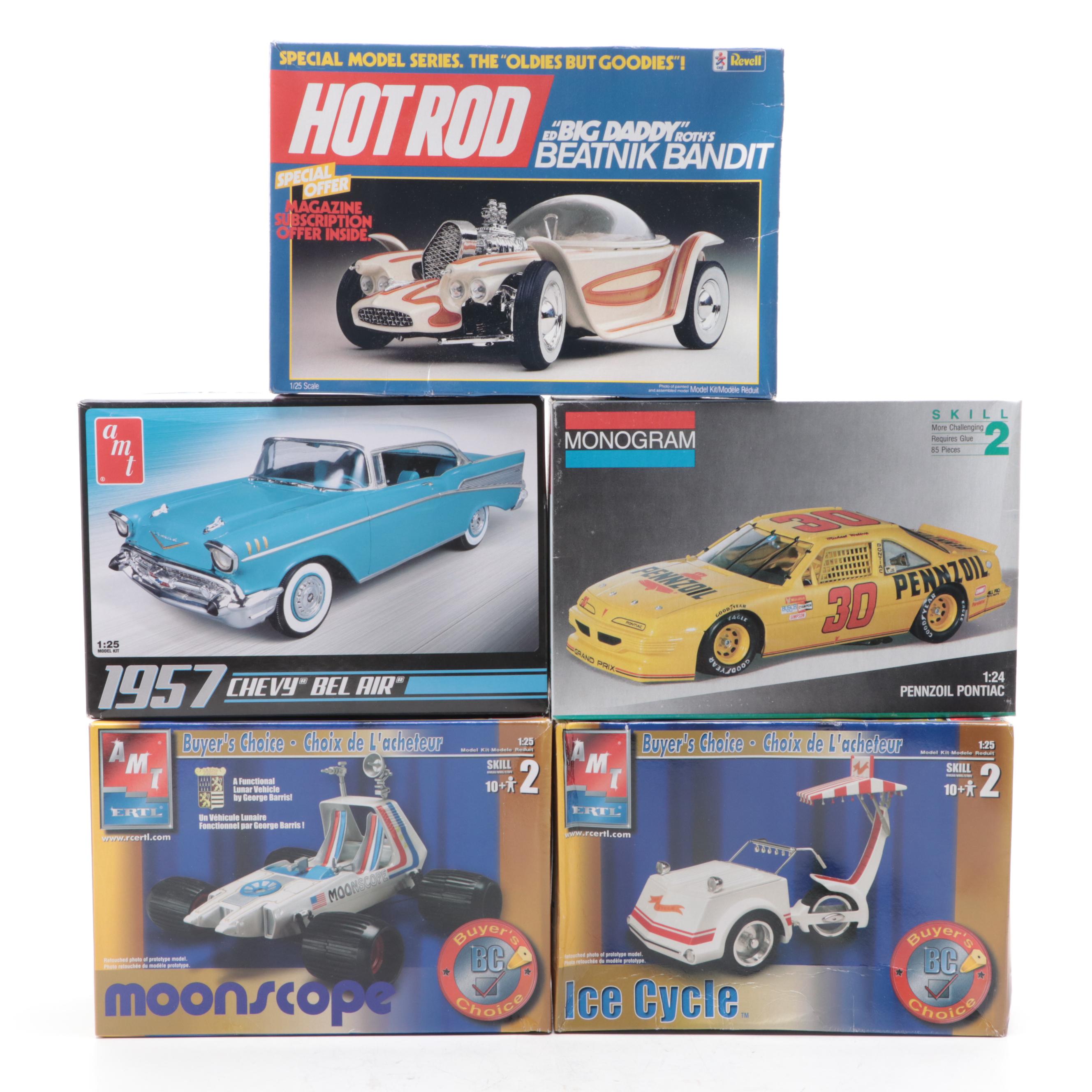 AMT '57 Bel Air Model Kit with Revell Hot Rod and Other Model Kits, Vintage