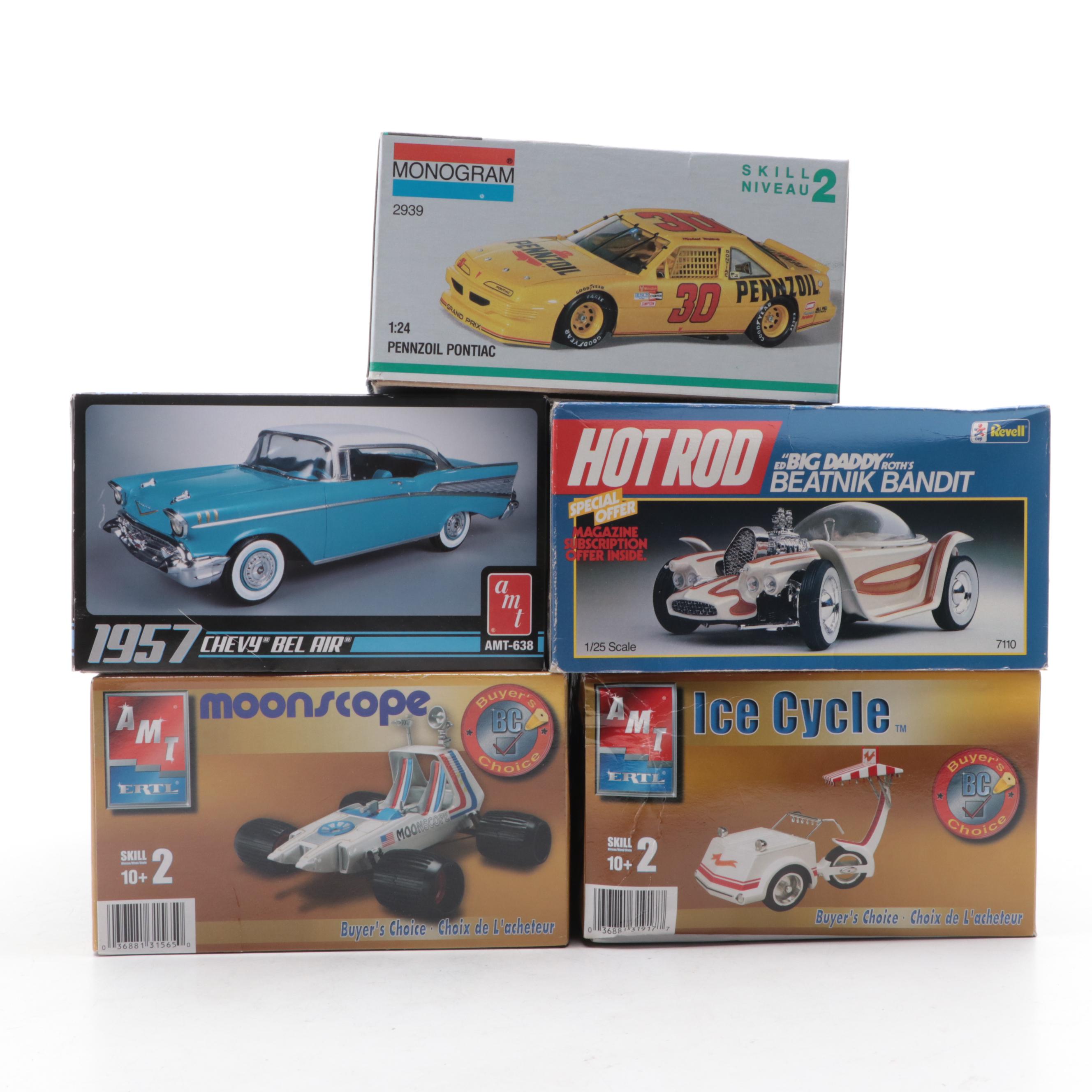 AMT '57 Bel Air Model Kit with Revell Hot Rod and Other Model Kits, Vintage