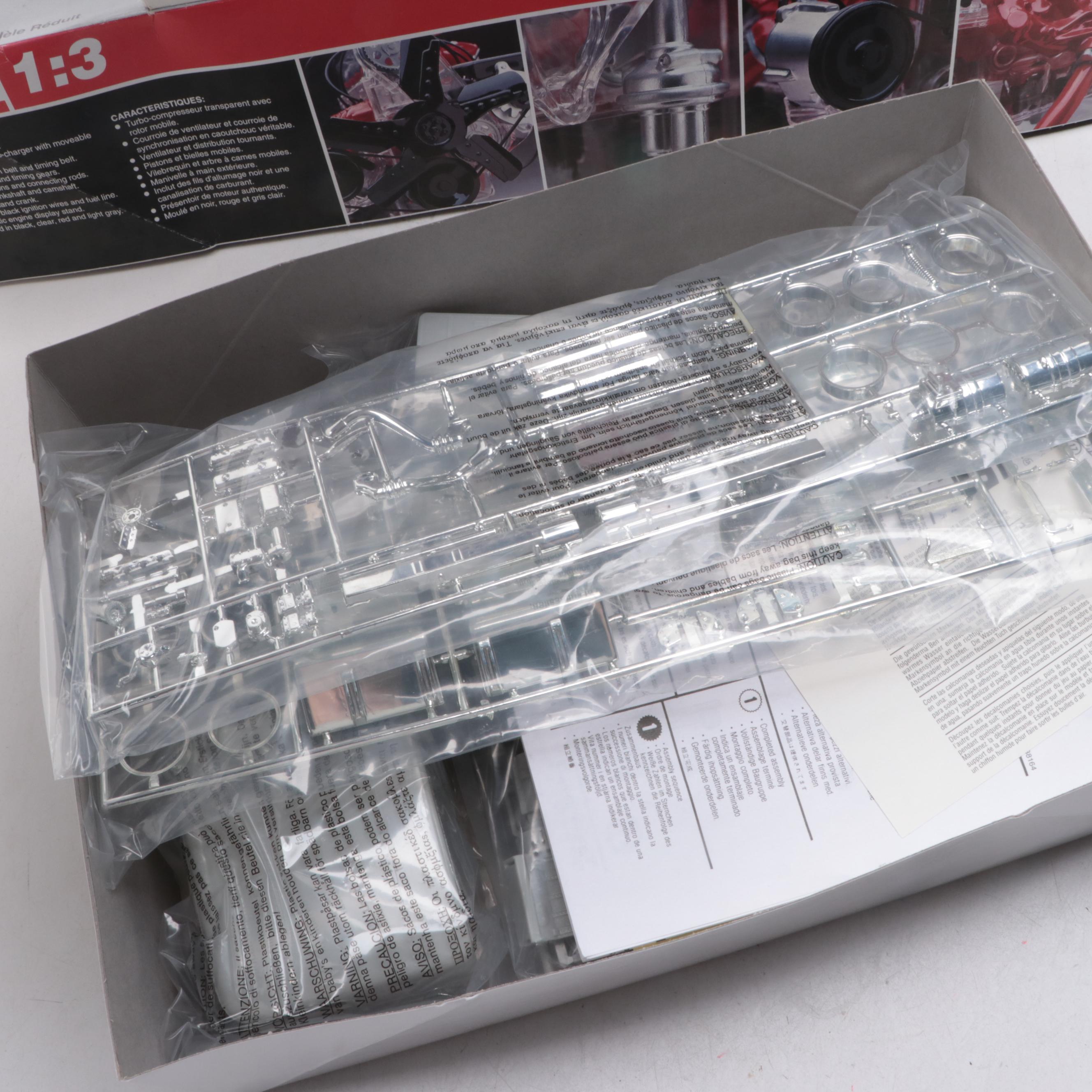 Revel 1:3 Scale Visible Turbo Engine Model Kit with Other Model Truck Kits