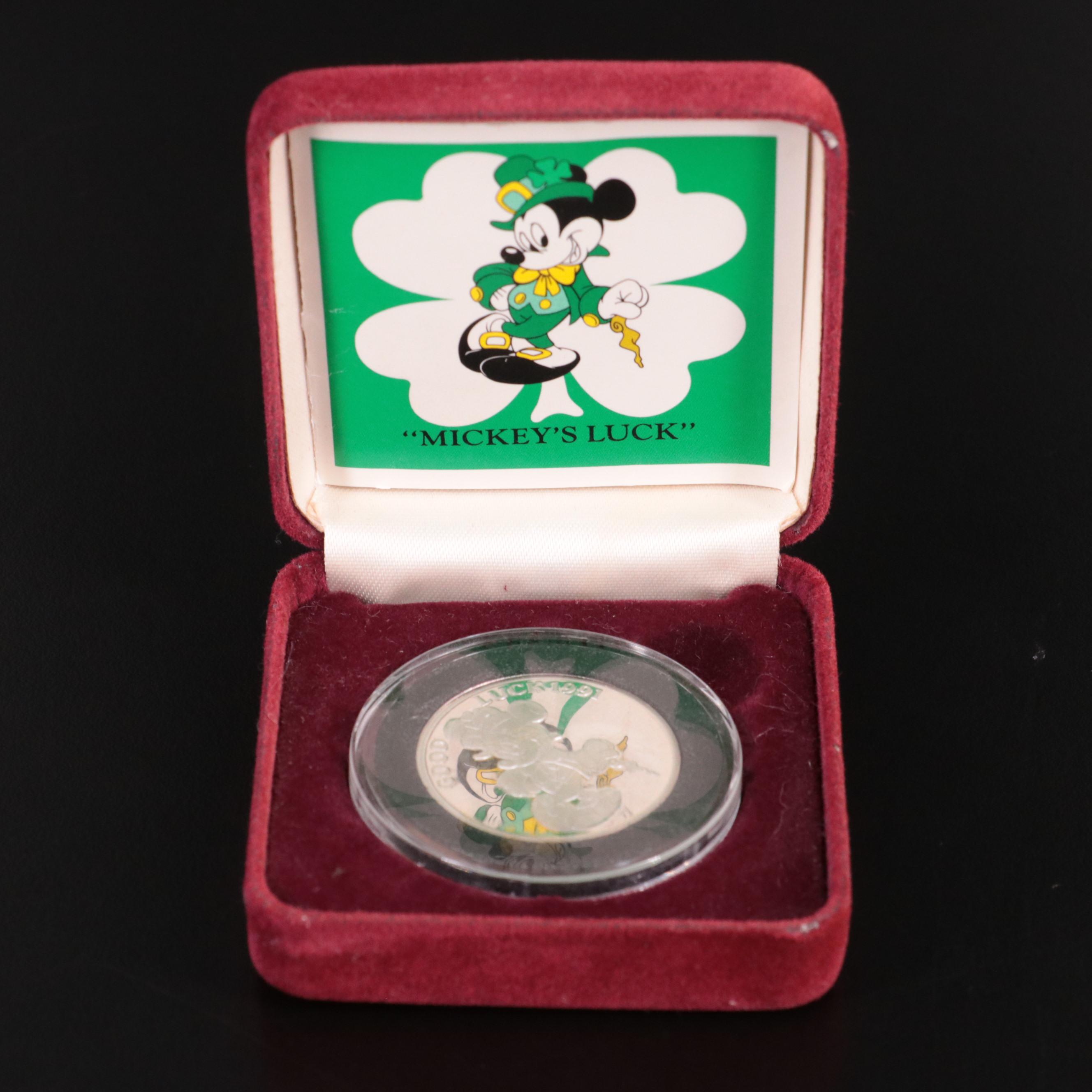 1991 "Mickey Mouse" One Half Ounce .999 Silver Coin