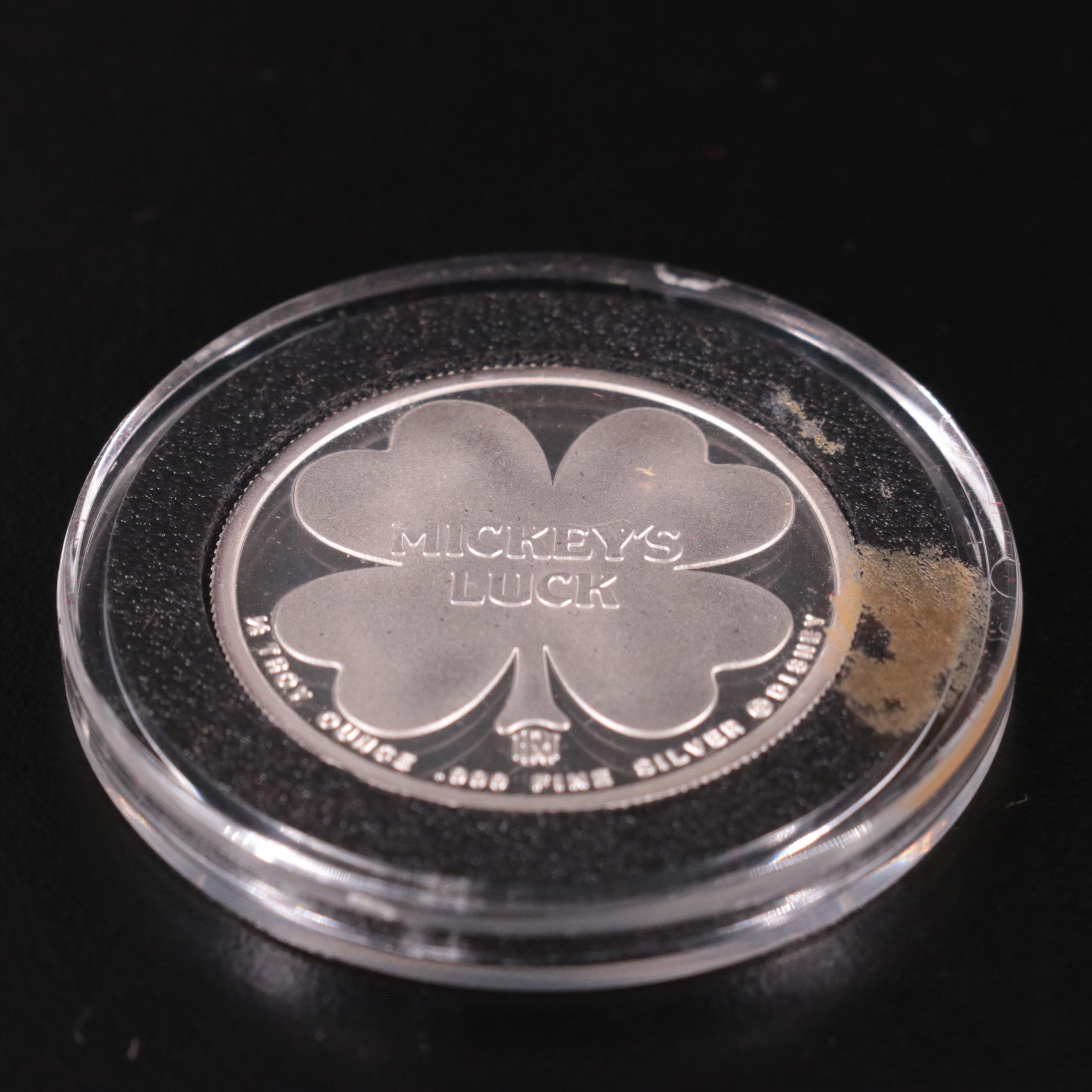 1991 "Mickey Mouse" One Half Ounce .999 Silver Coin