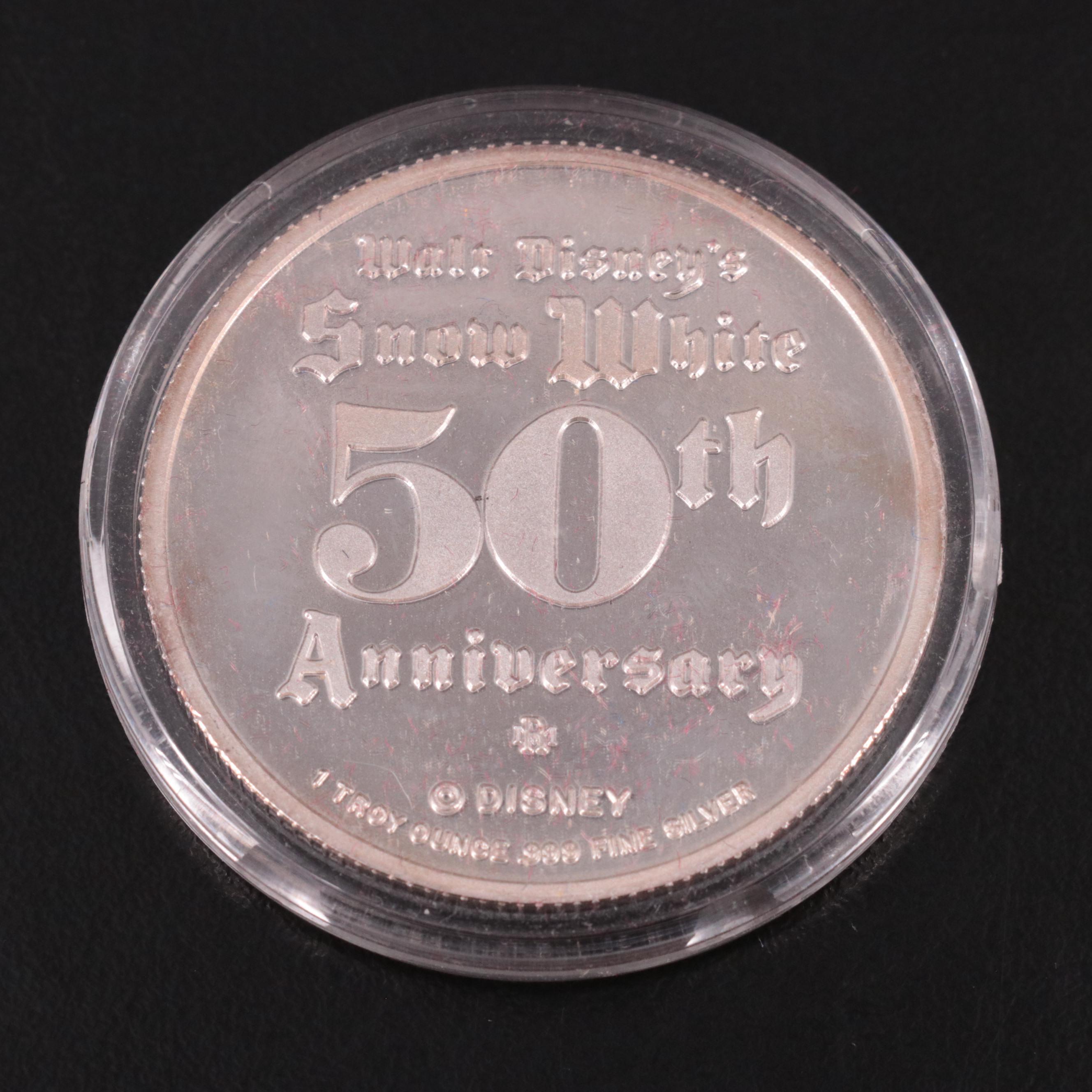 1987 "Snow White" One Ounce .999 Silver Coin