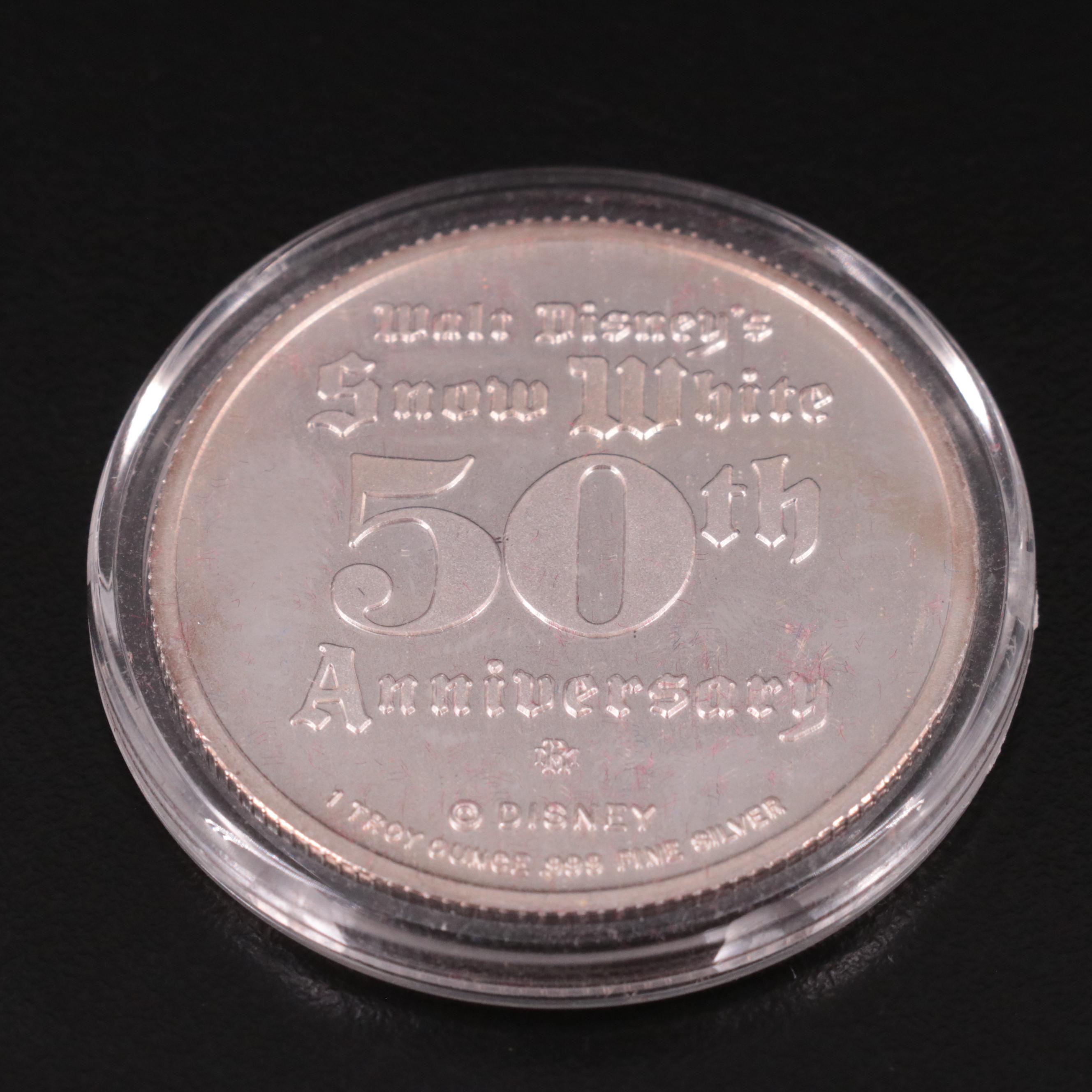 1987 "Snow White" One Ounce .999 Silver Coin