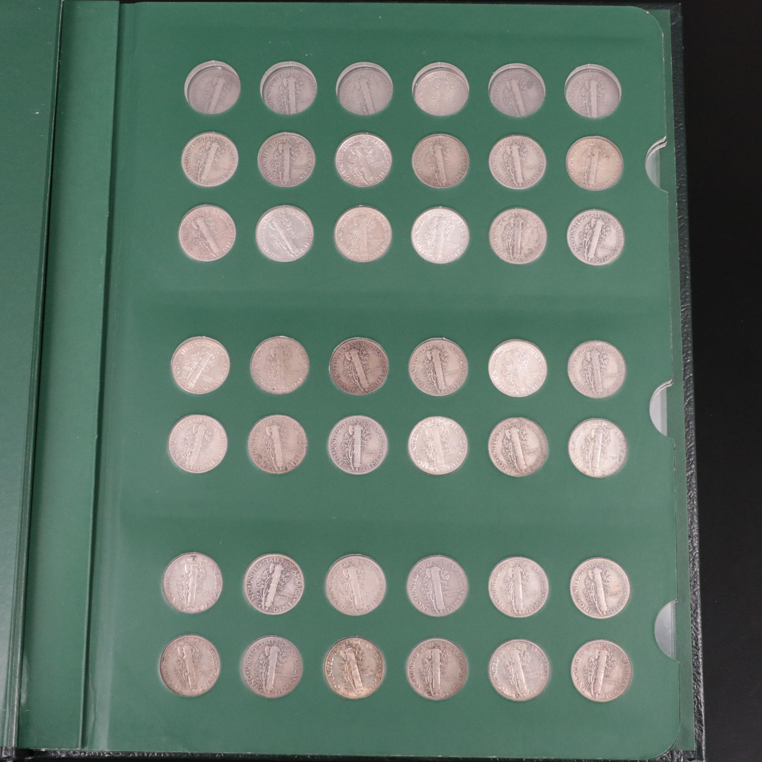 Mercury Silver Dime Set, 1916 to 1945