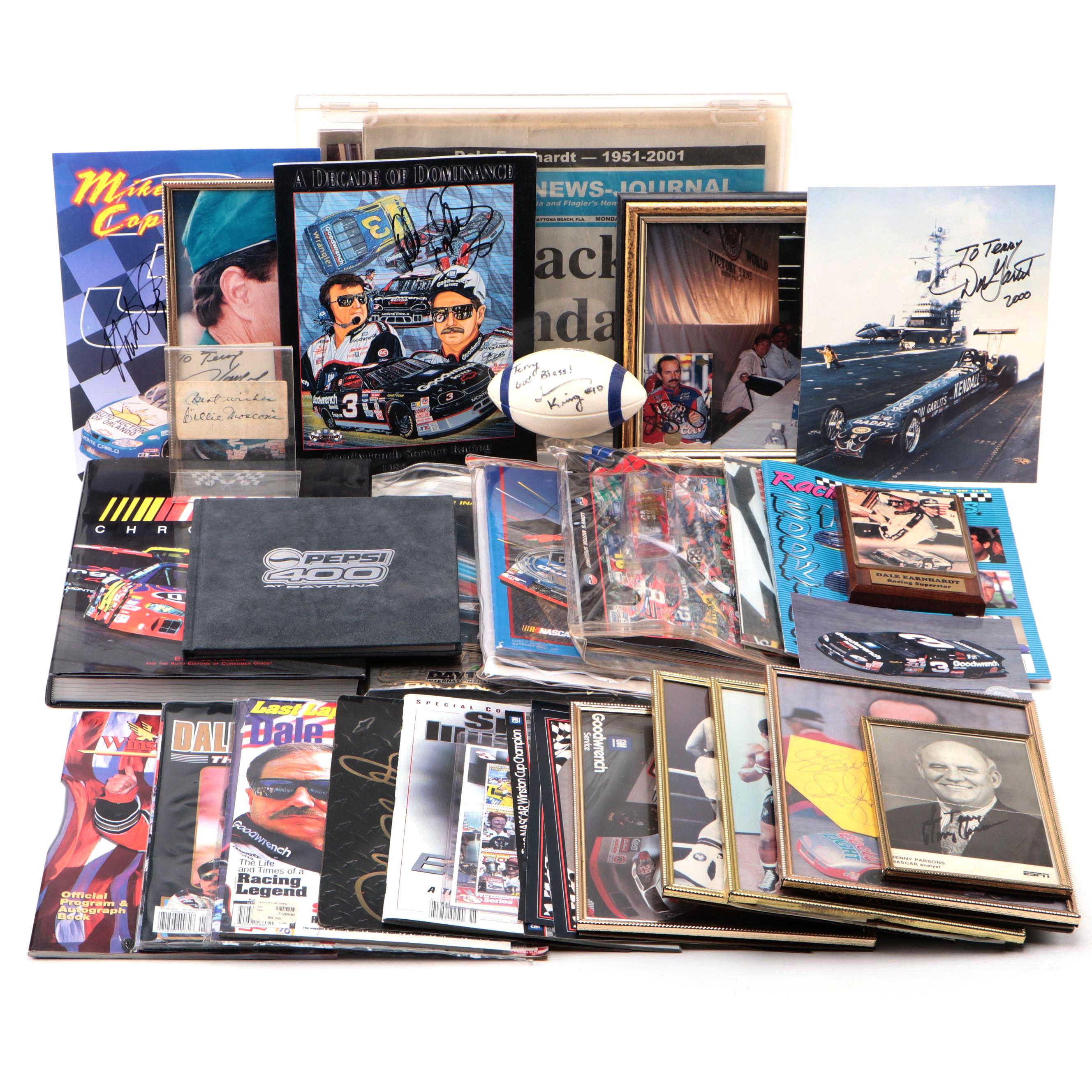 Dale Earnhardt Sr. Signed Program with More NASCAR Memorabilia