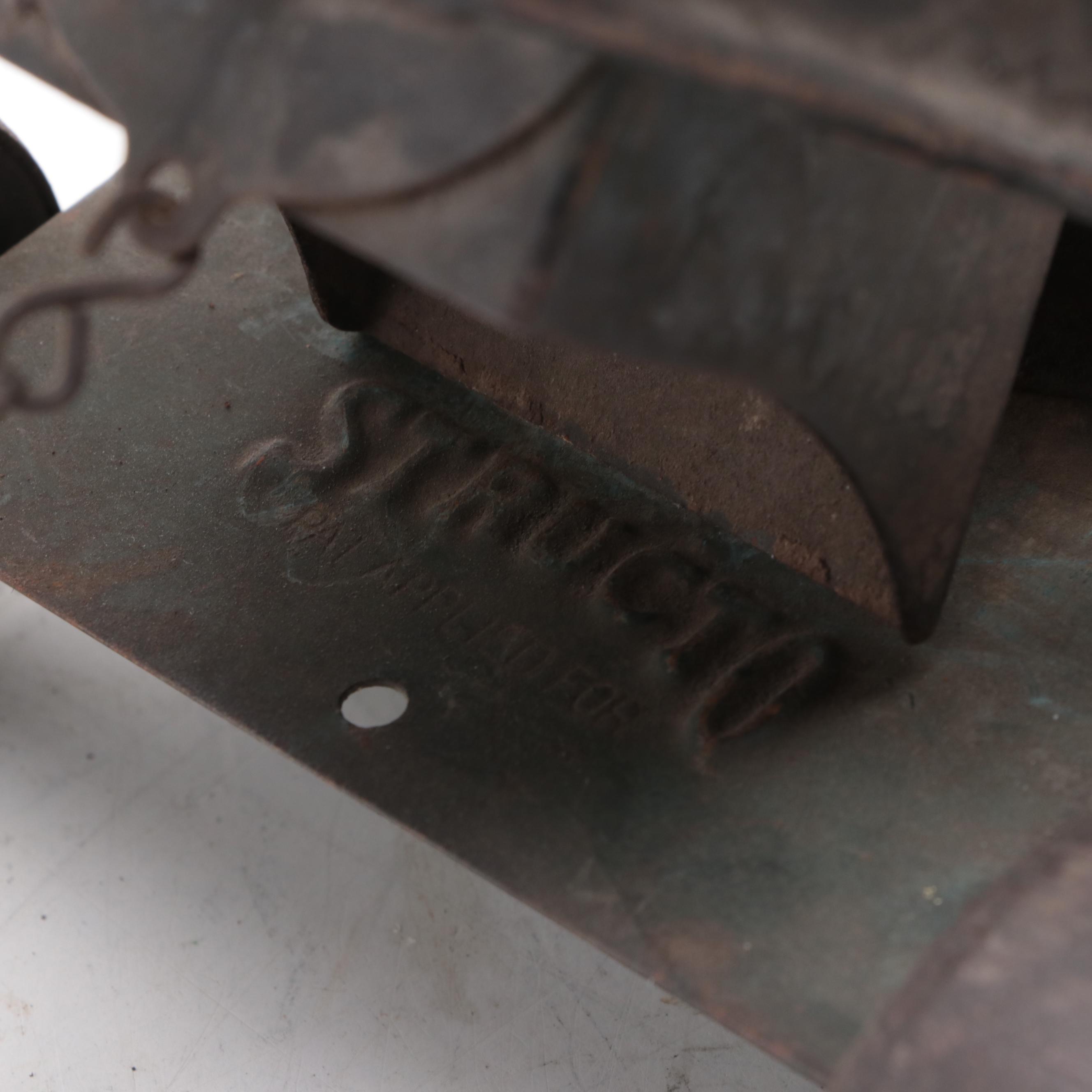 Structo Pressed Steel Toy Crane, Mid-20th Century