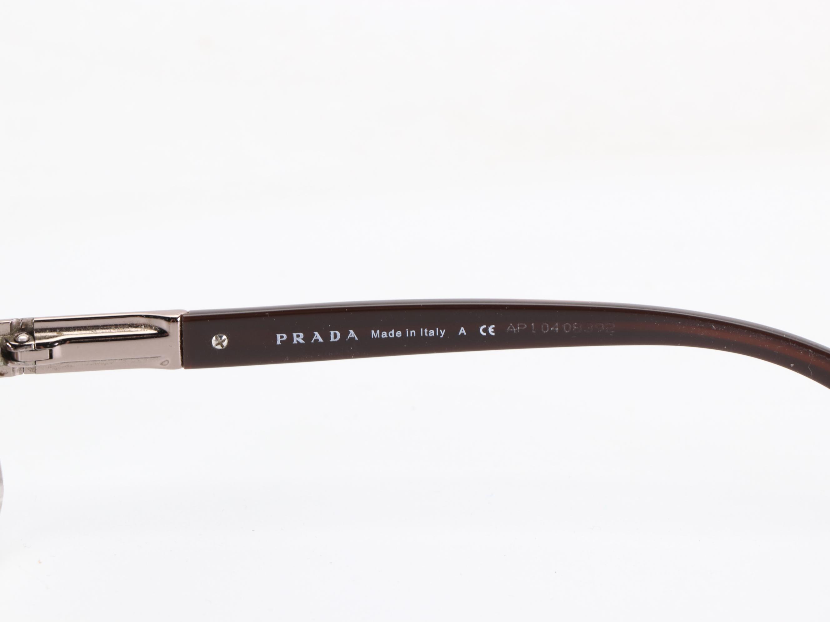 Prada VPR67L Semi-Rimless Prescription Eyeglasses with Case