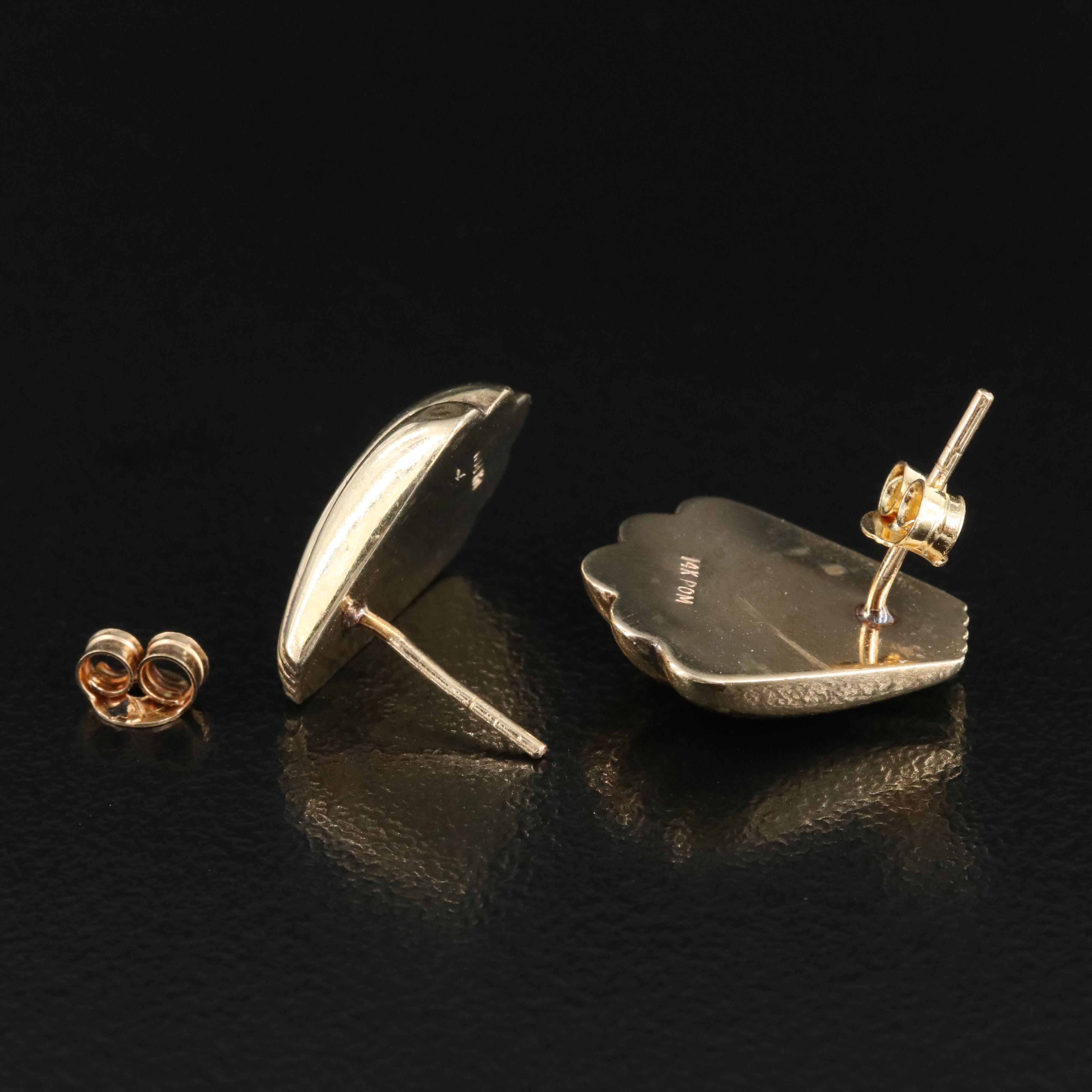 14K Shell Earrings
